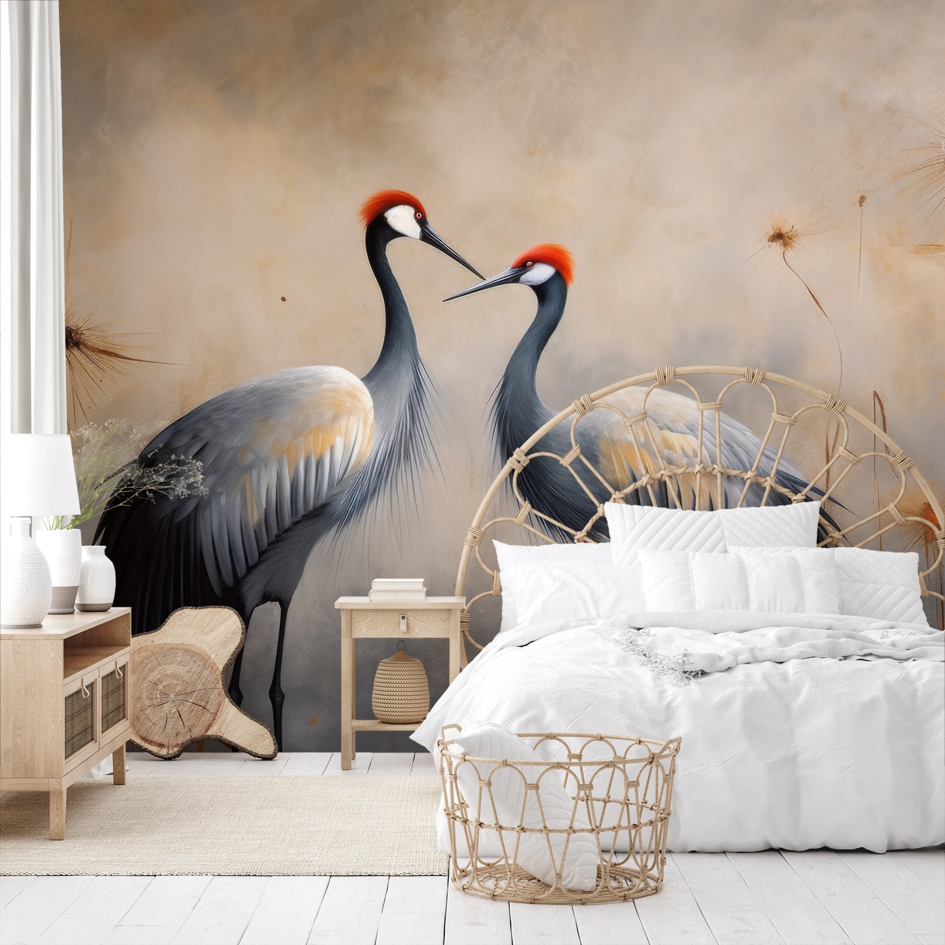 Fototapeta malowana o nazwie Passionate Glance pokazana w aranżacji wnętrza.