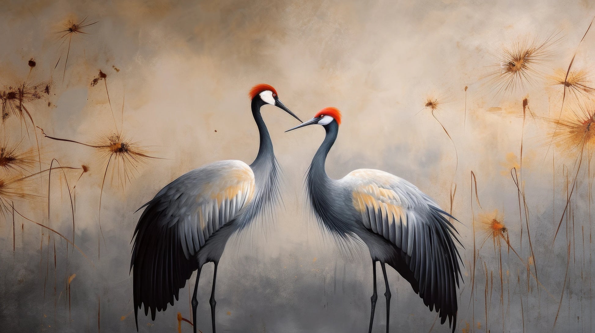 Prezentacja całego wzoru fototapety o nazwie Passionate Glance