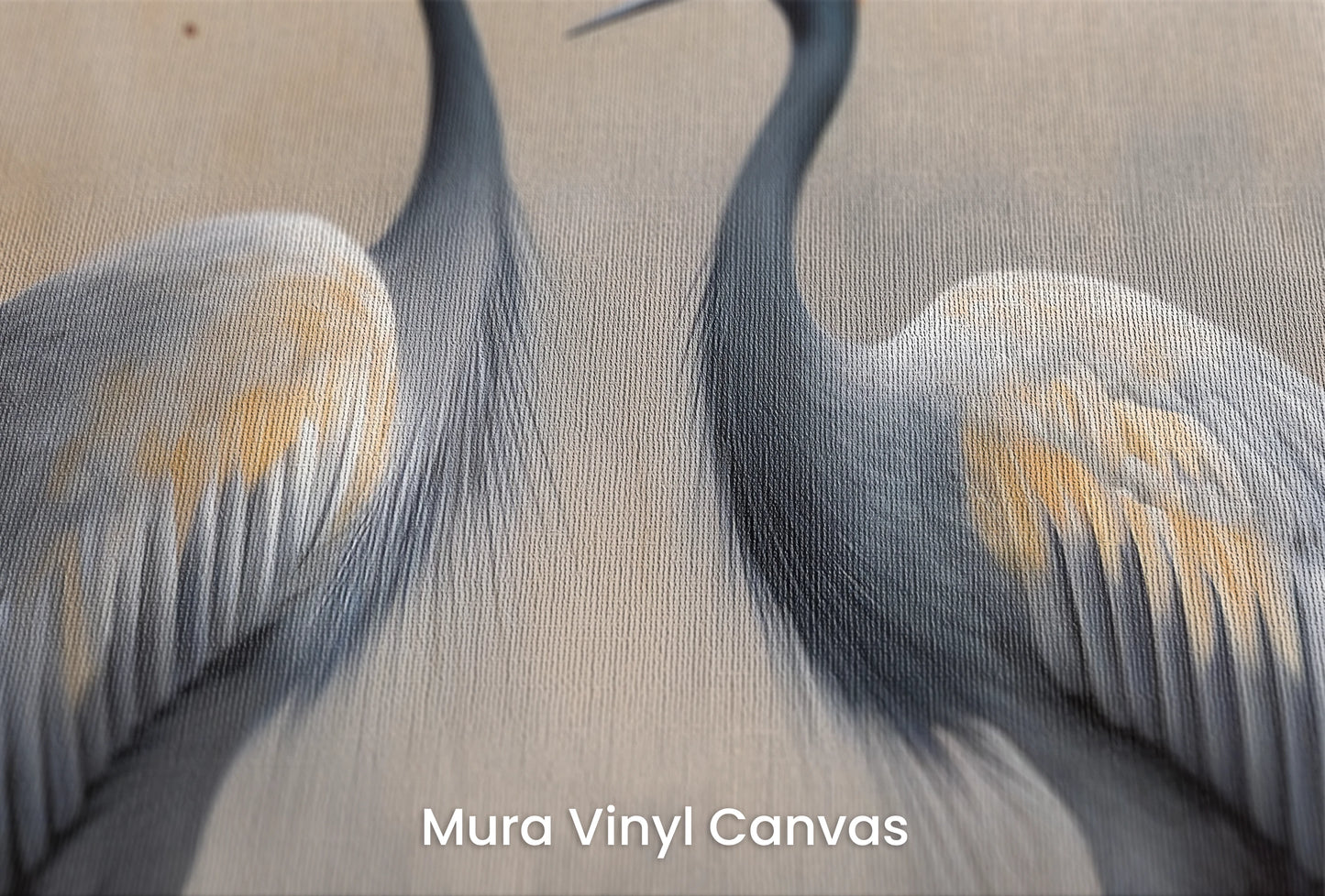 Zbliżenie na artystyczną fototapetę o nazwie Passionate Glance na podłożu Mura Vinyl Canvas - faktura naturalnego płótna.