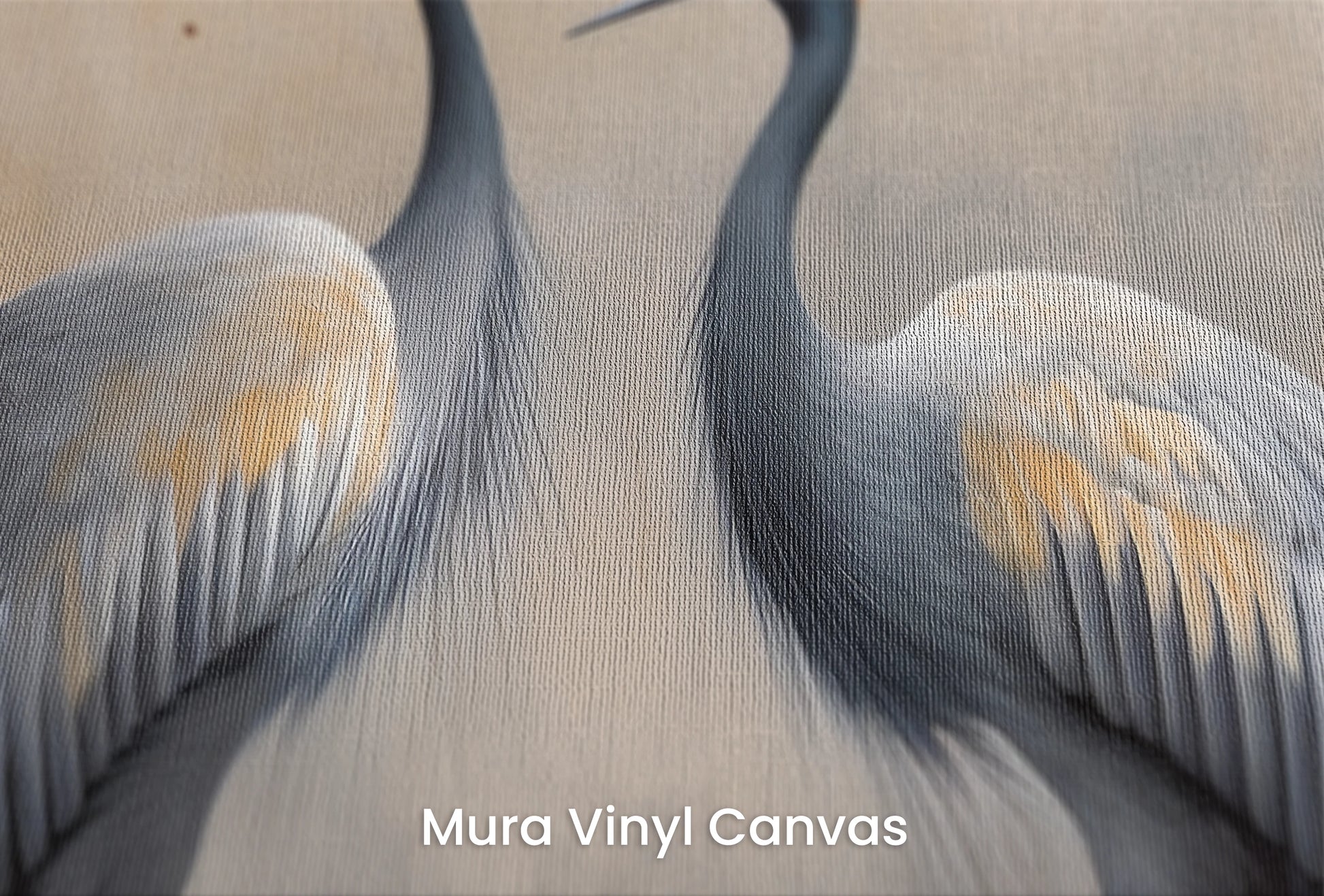 Zbliżenie na artystyczną fototapetę o nazwie Passionate Glance na podłożu Mura Vinyl Canvas - faktura naturalnego płótna.