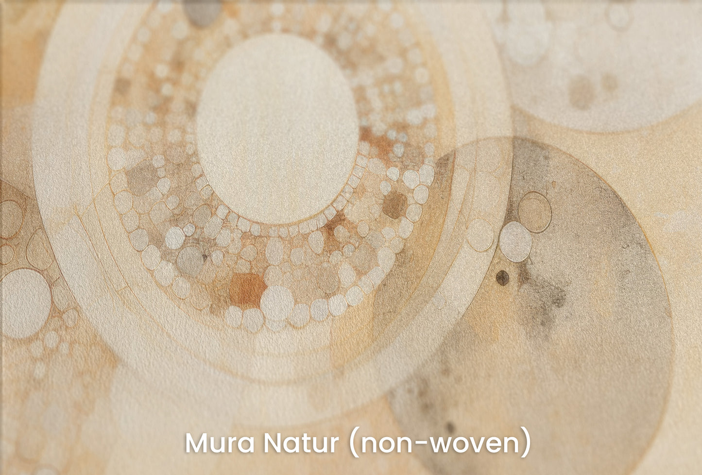 Zbliżenie na artystyczną fototapetę o nazwie CELESTIAL DANCE IN SEPIA TONES na podłożu Mura Natur (non-woven) - naturalne i ekologiczne podłoże.
