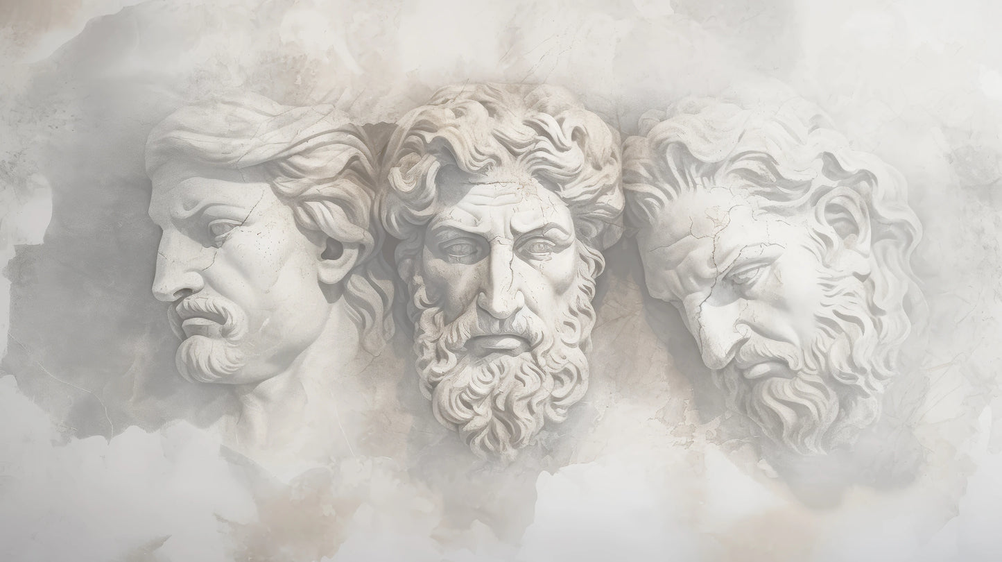 Prezentacja całego wzoru fototapety o nazwie Philosophical Discourse