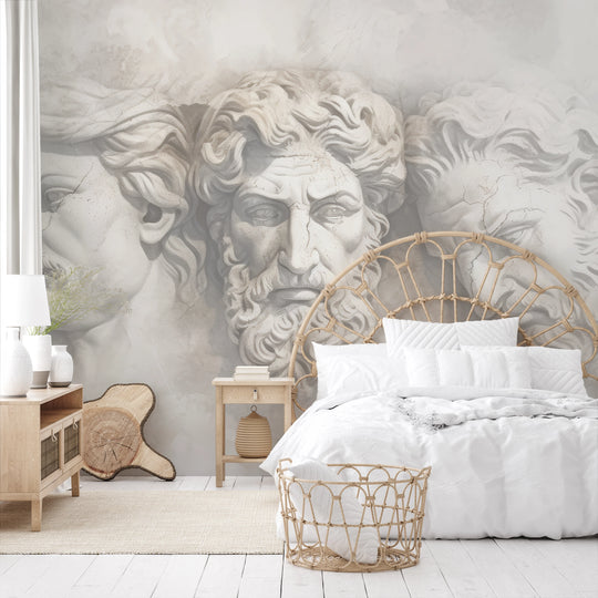 Wzór fototapety artystycznej o nazwie Philosophical Discourse pokazanej w aranżacji wnętrza.