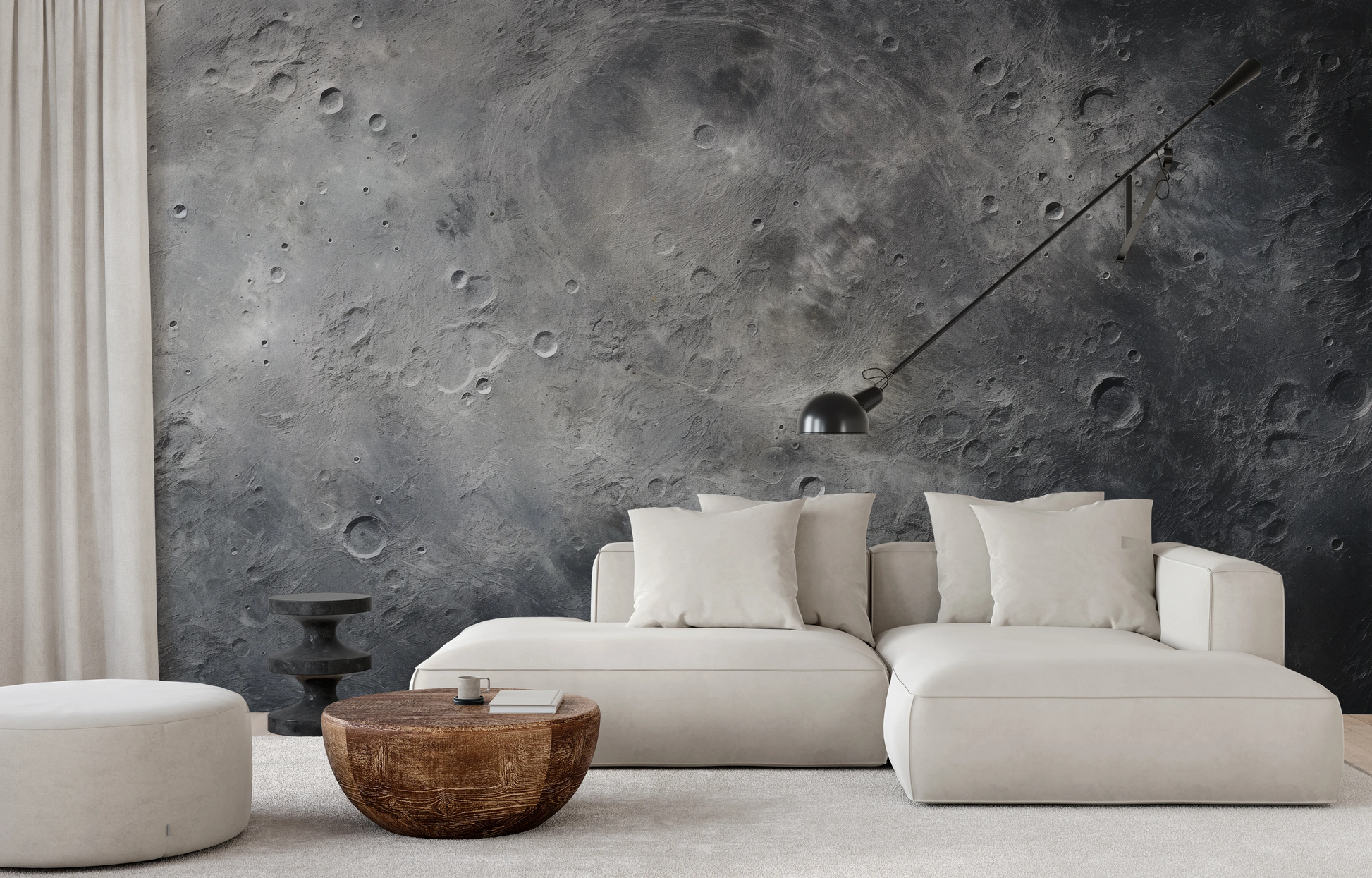 Fototapeta malowana o nazwie Solar Winds pokazana w aranżacji wnętrza.