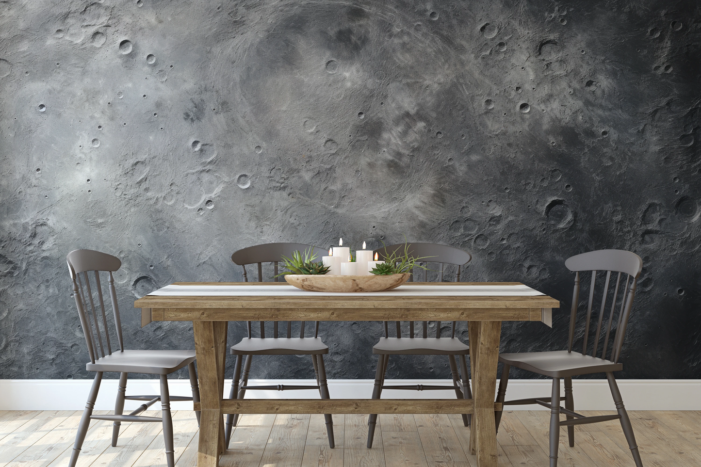 Wzór fototapety o nazwie Solar Winds pokazanej w kontekście pomieszczenia.