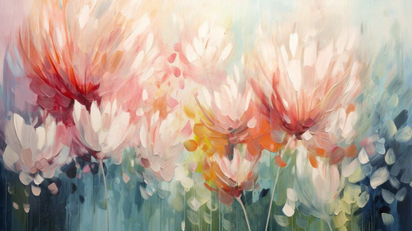 Prezentacja całego wzoru fototapety o nazwie Floral Burst