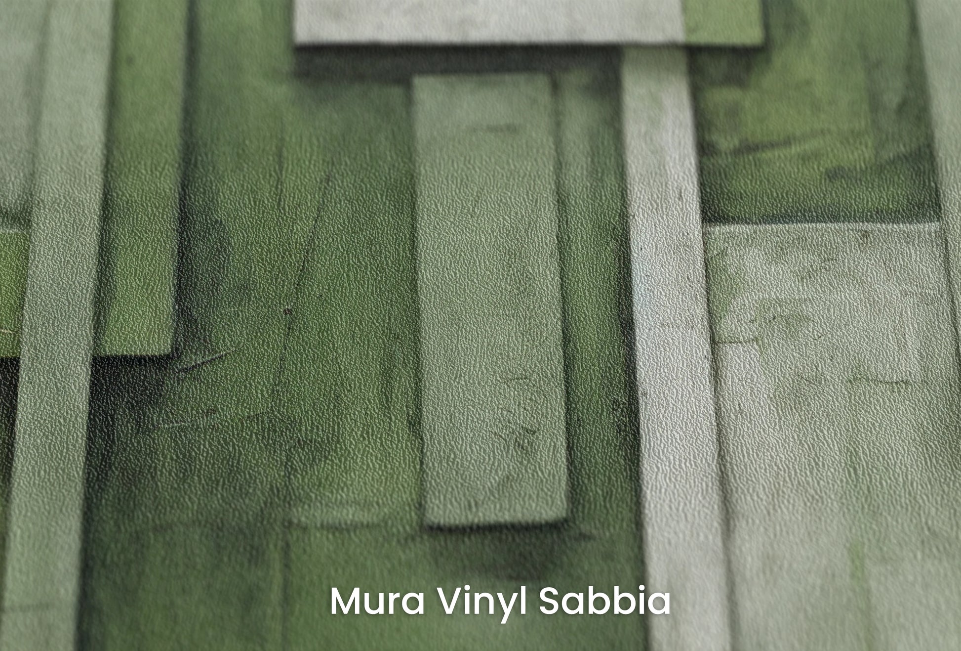 Zbliżenie na artystyczną fototapetę o nazwie Lush Labyrinth na podłożu Mura Vinyl Sabbia struktura grubego ziarna piasku.