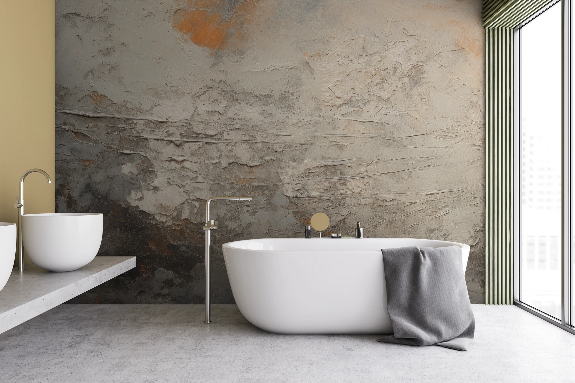 Wzór fototapety artystycznej o nazwie Mercury's Veins pokazanej w aranżacji wnętrza.