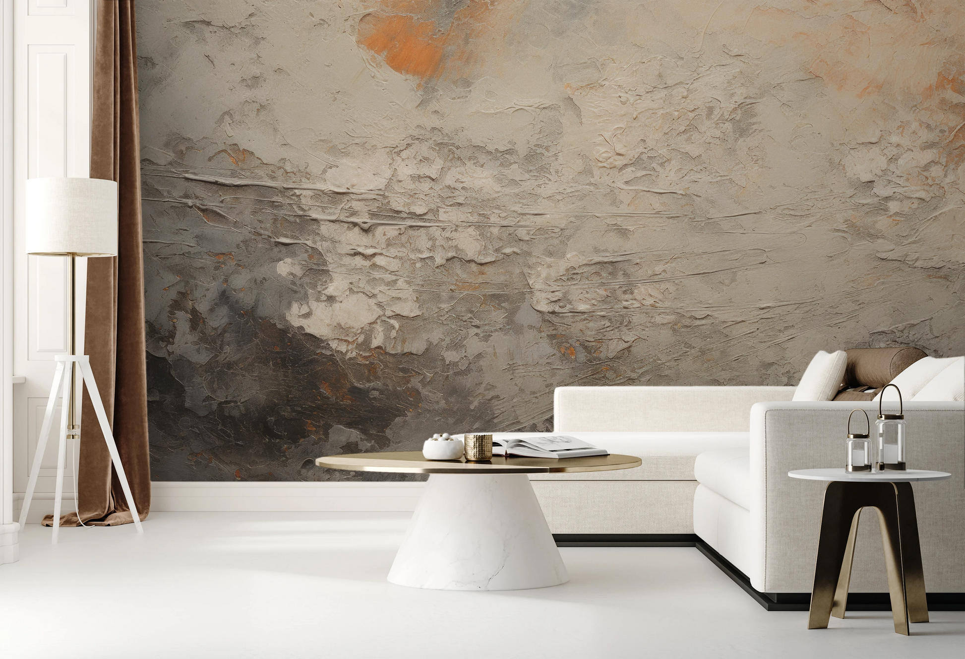 Wzór fototapety artystycznej o nazwie Mercury's Veins pokazanej w aranżacji wnętrza.