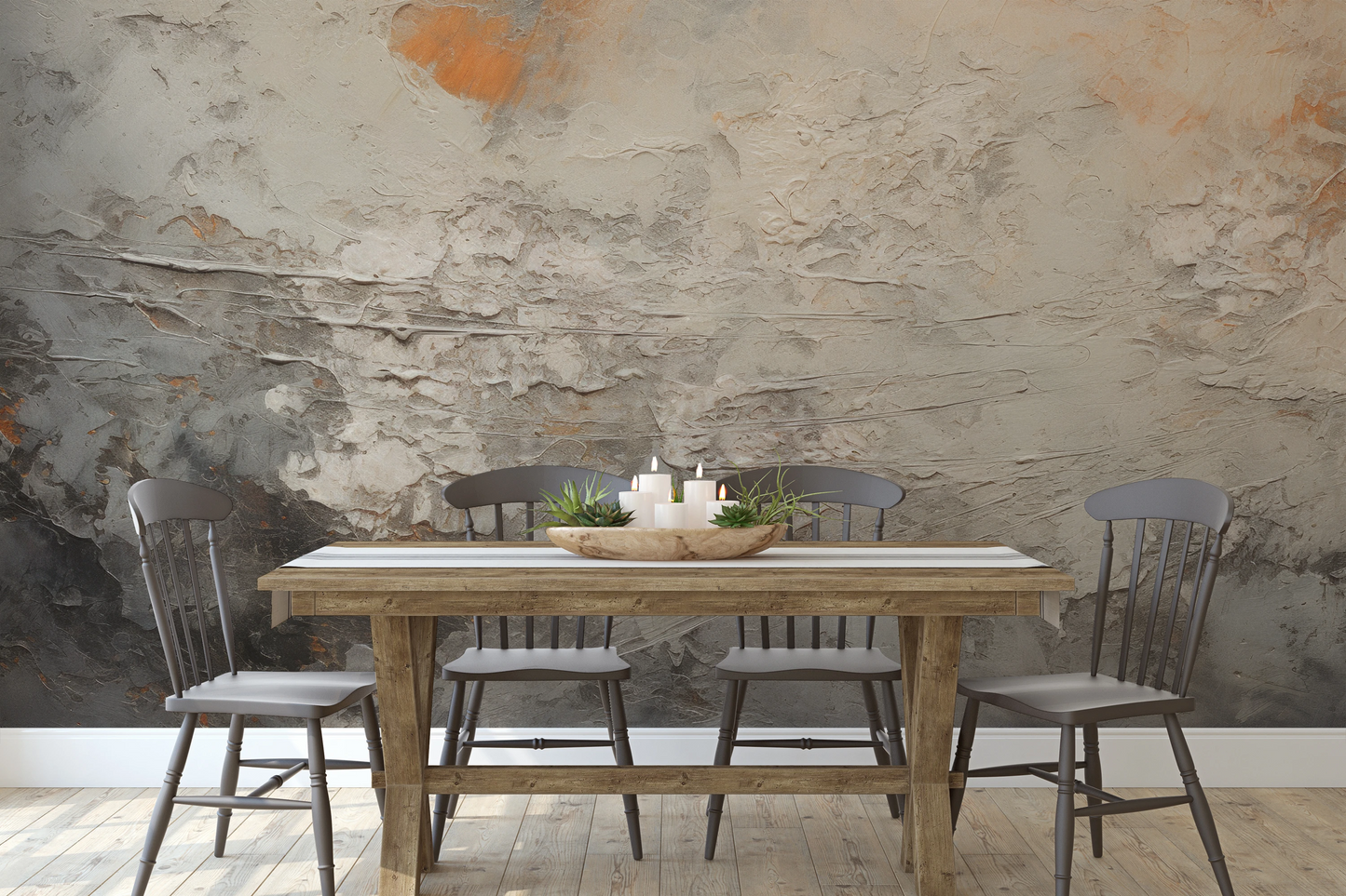Wzór fototapety malowanej o nazwie Mercury's Veins pokazanej w aranżacji wnętrza.