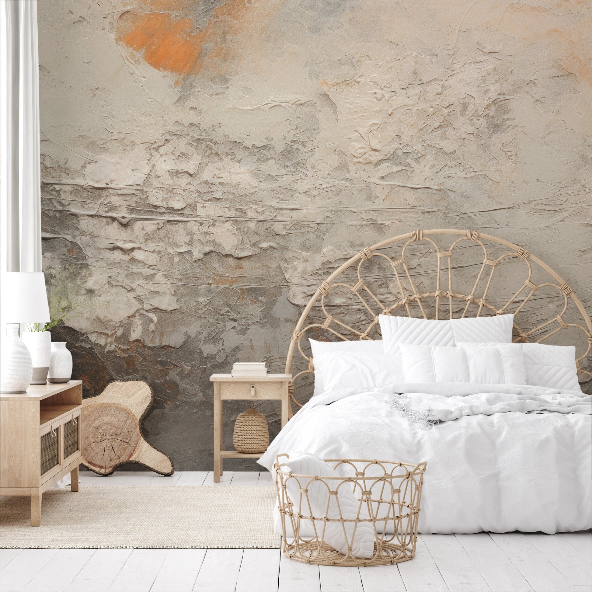 Zdjęcie prezentuje aranżację wnętrza z użyciem fototapety o nazwie Mercury's Veins pokazanej w aranżacji wnętrza.