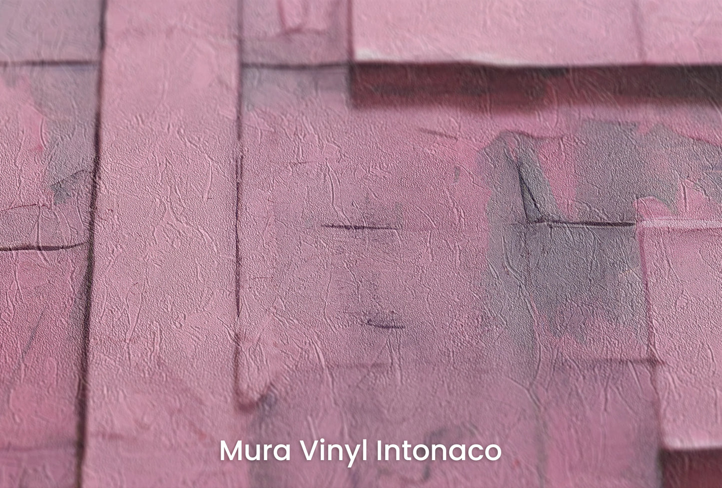 Zbliżenie na artystyczną fototapetę o nazwie Blushing Texture na podłożu Mura Vinyl Intonaco - struktura tartego tynku.