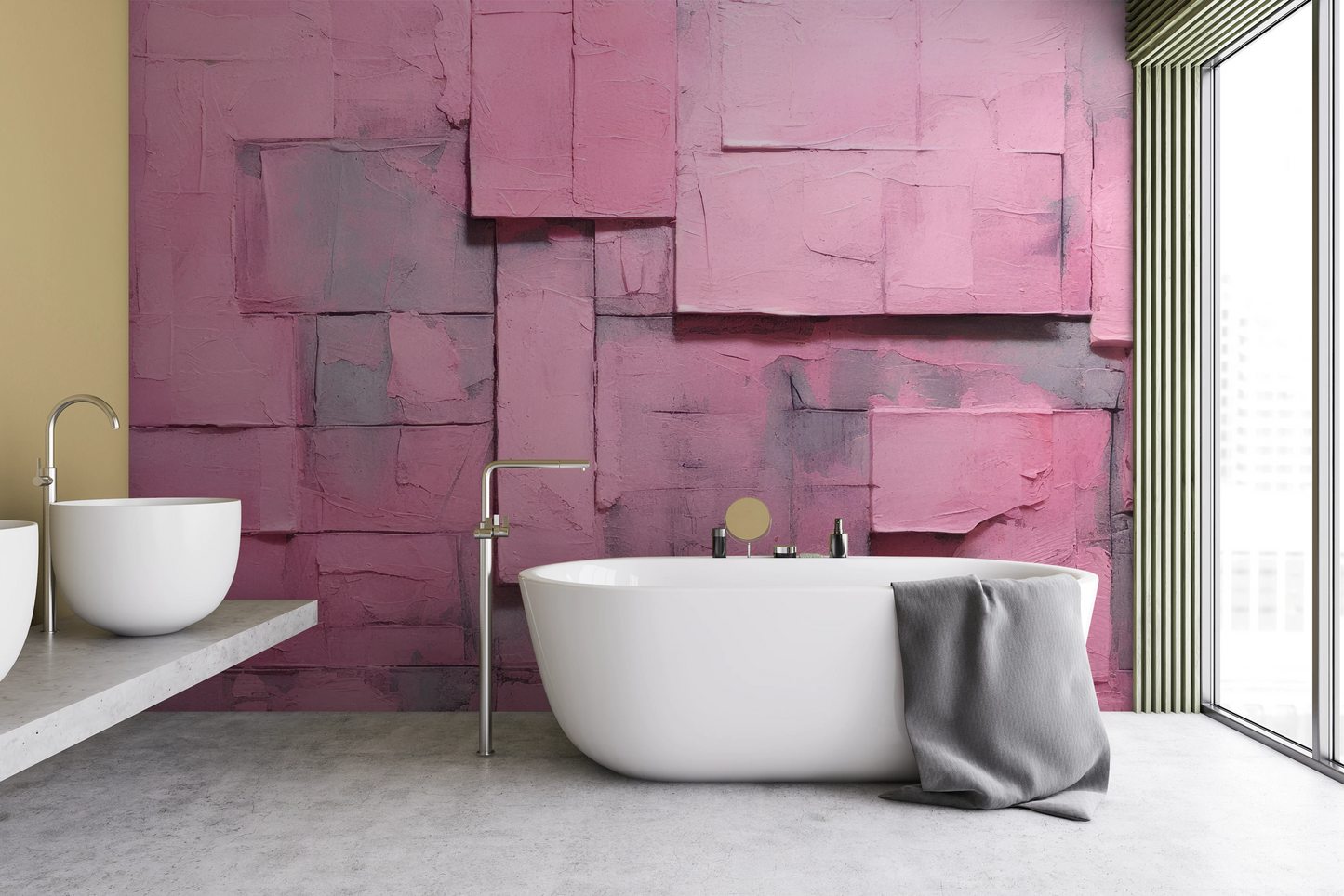 Wzór fototapety o nazwie Blushing Texture pokazanej w kontekście pomieszczenia.
