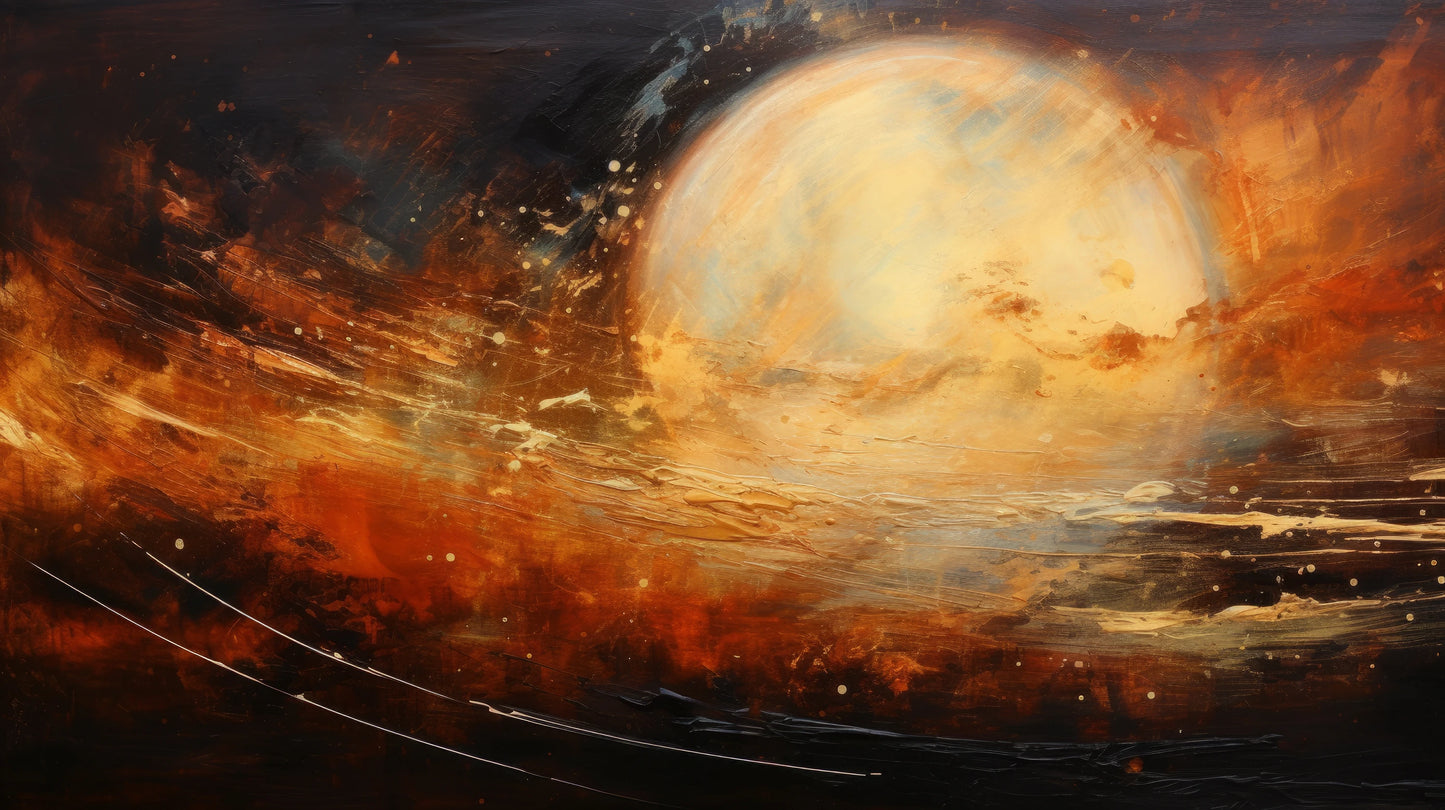Prezentacja całego wzoru fototapety o nazwie Saturn's Embrace