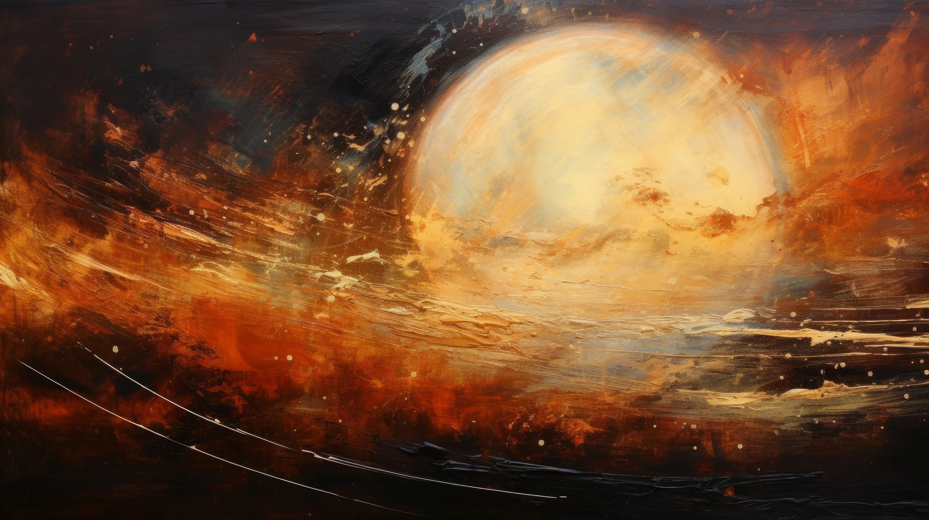 Podgląd wzoru: Prezentacja całego wzoru fototapety o nazwie Saturn's Embrace