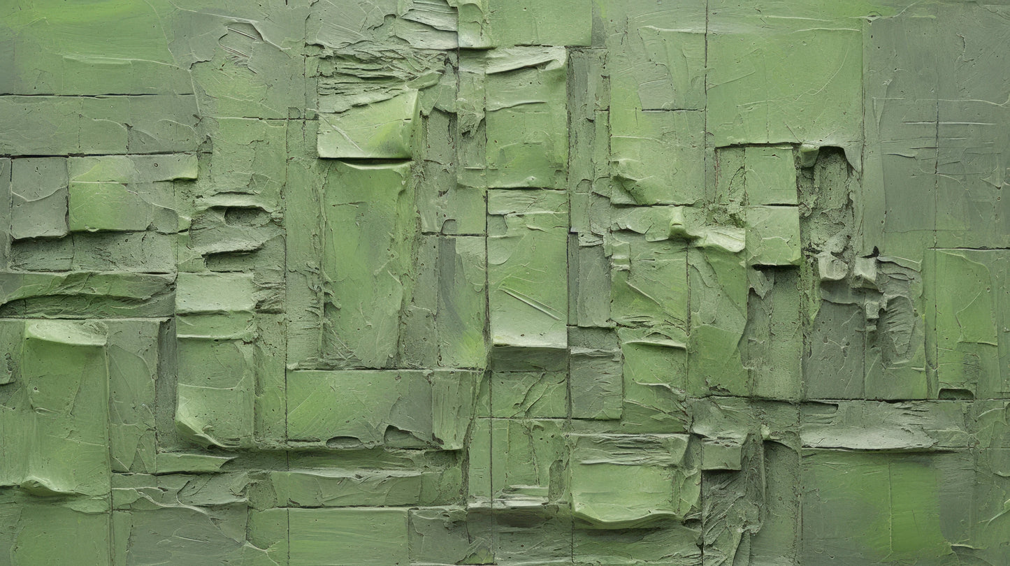 Prezentacja całego wzoru fototapety o nazwie Green Patchwork