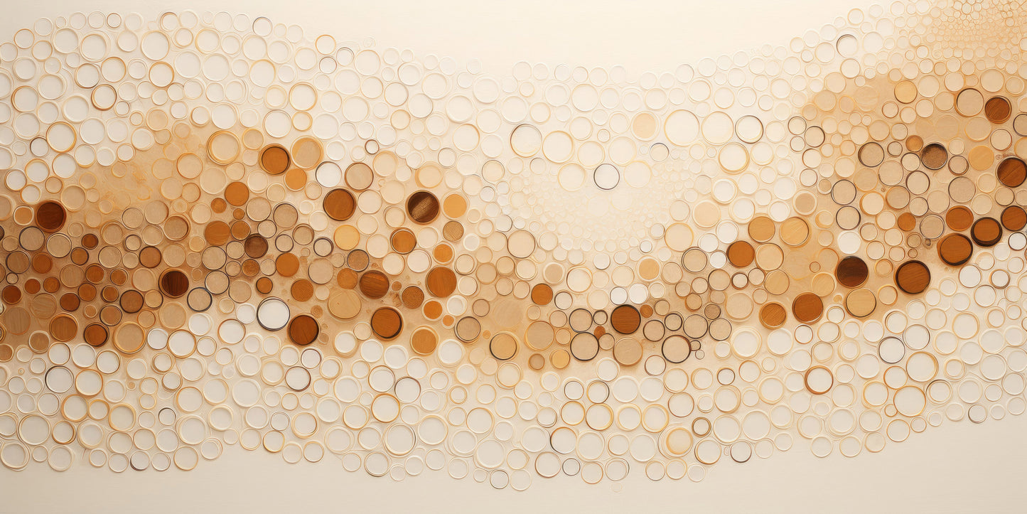 Prezentacja całego wzoru fototapety o nazwie AUTUMNAL BUBBLE WAVE