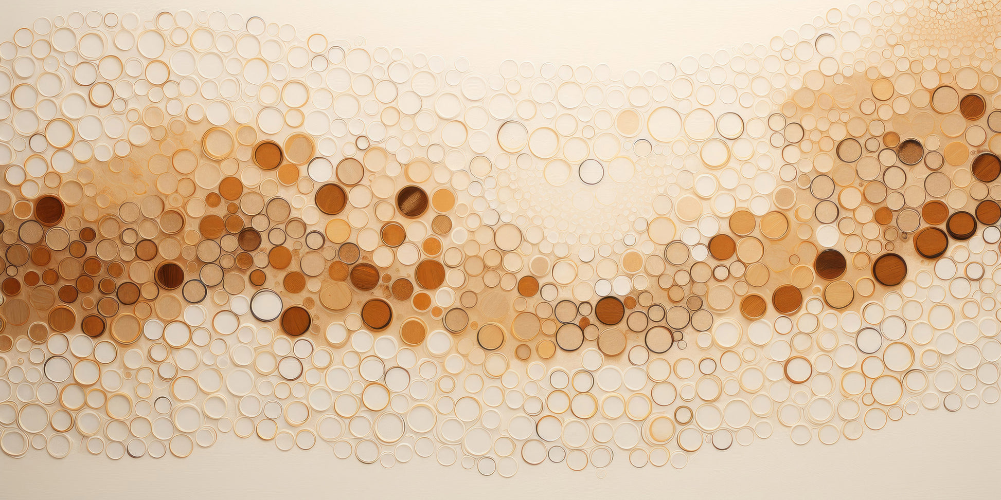 Prezentacja całego wzoru fototapety o nazwie AUTUMNAL BUBBLE WAVE