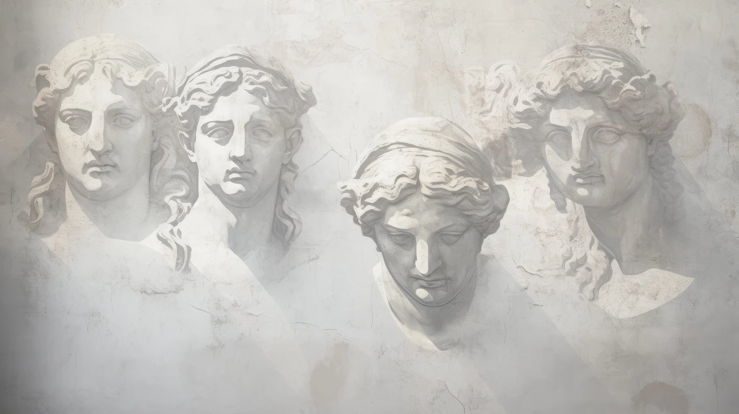Prezentacja całego wzoru fototapety o nazwie The Muses' Grace