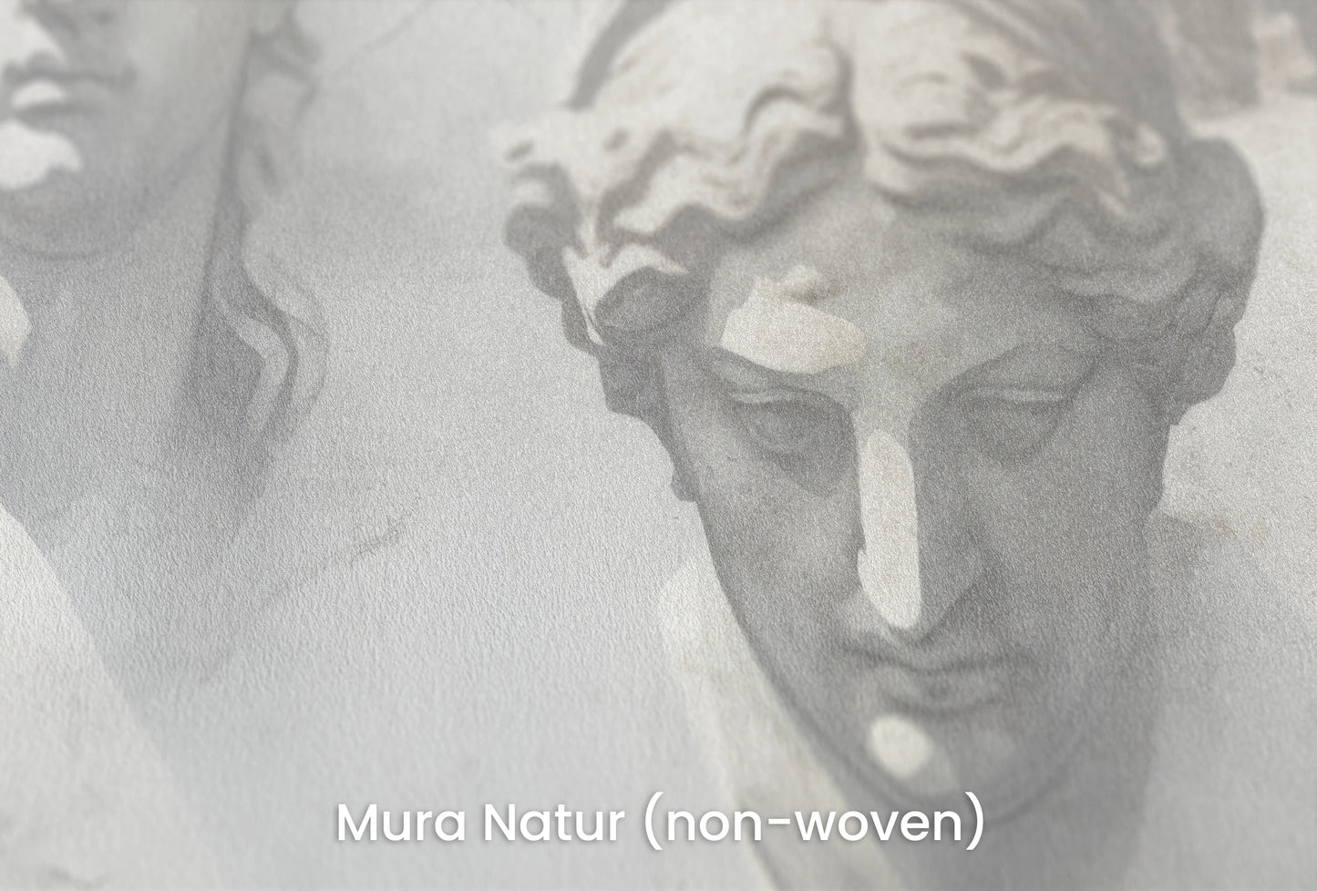 Zbliżenie na artystyczną fototapetę o nazwie The Muses' Grace na podłożu Mura Natur (non-woven) - naturalne i ekologiczne podłoże.