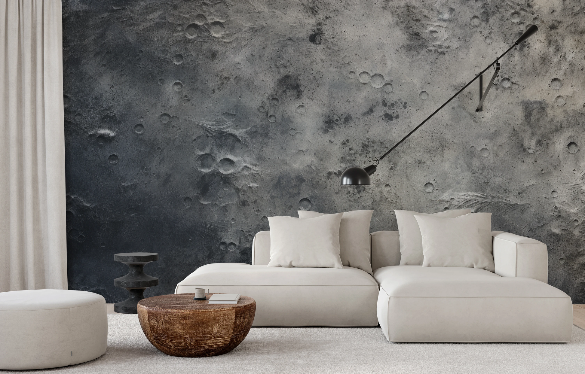 Fototapeta o nazwie Lunar Shadows użyta w aranzacji wnętrza.