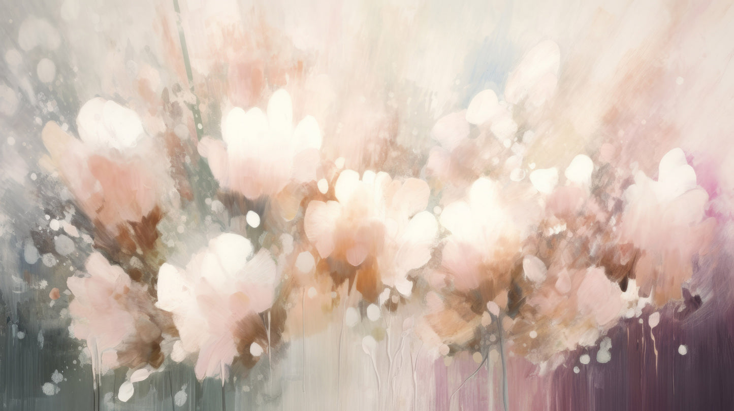 Prezentacja całego wzoru fototapety o nazwie Pastel Petal Dream