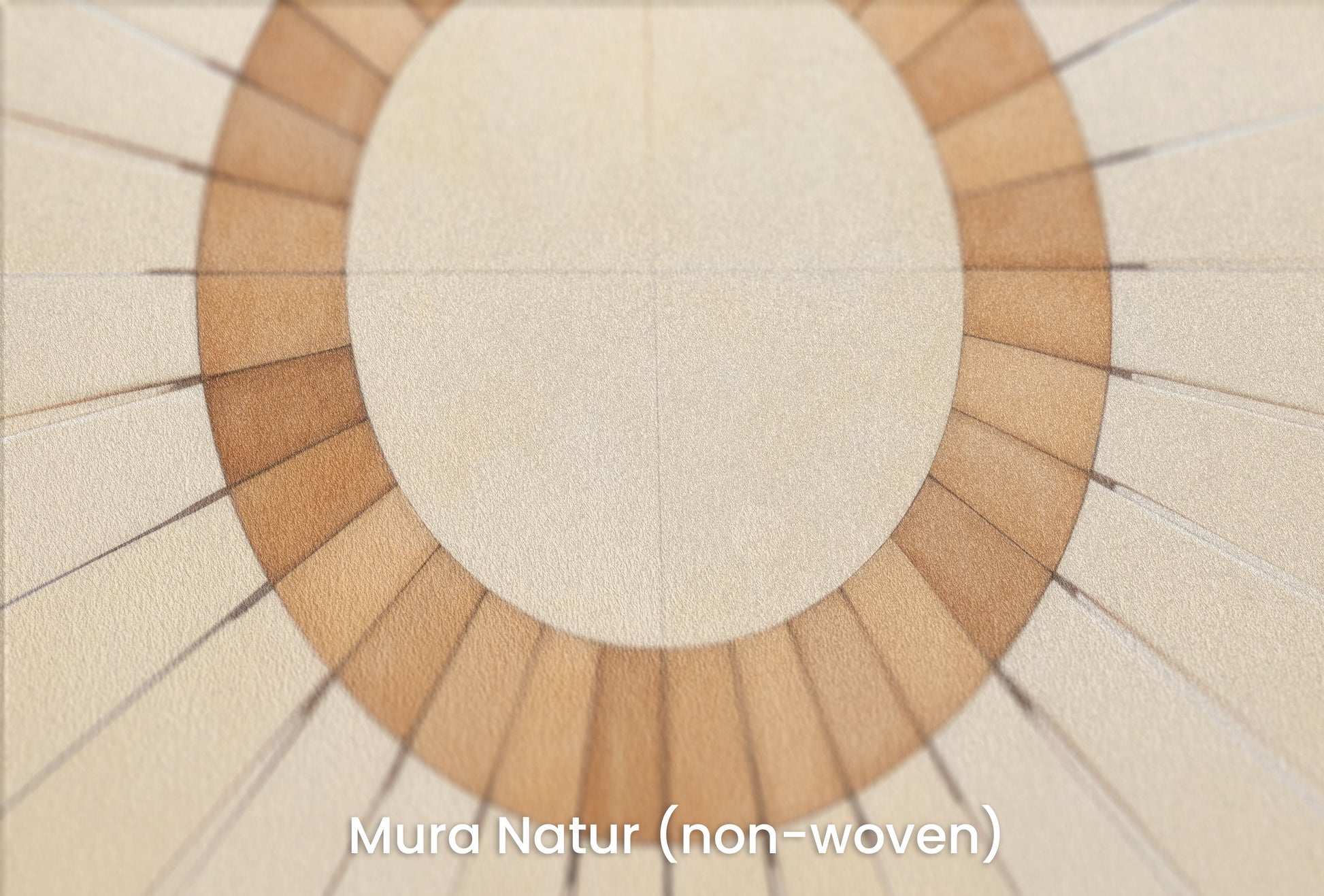 Zbliżenie na artystyczną fototapetę o nazwie SUNBURST OVAL MOSAIC na podłożu Mura Natur (non-woven) - naturalne i ekologiczne podłoże.