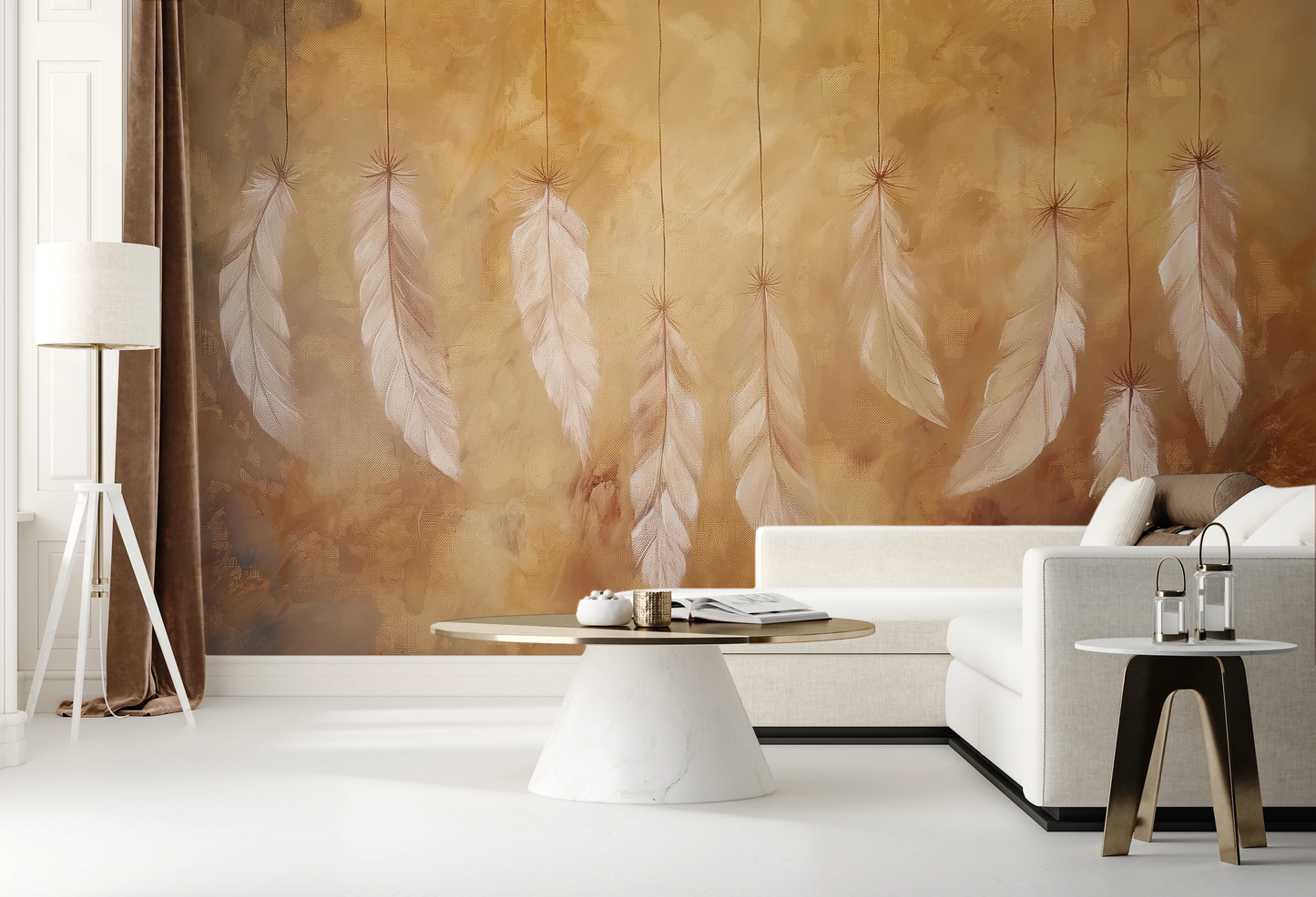 Wzór fototapety o nazwie Subtle Elegance pokazanej w kontekście pomieszczenia.