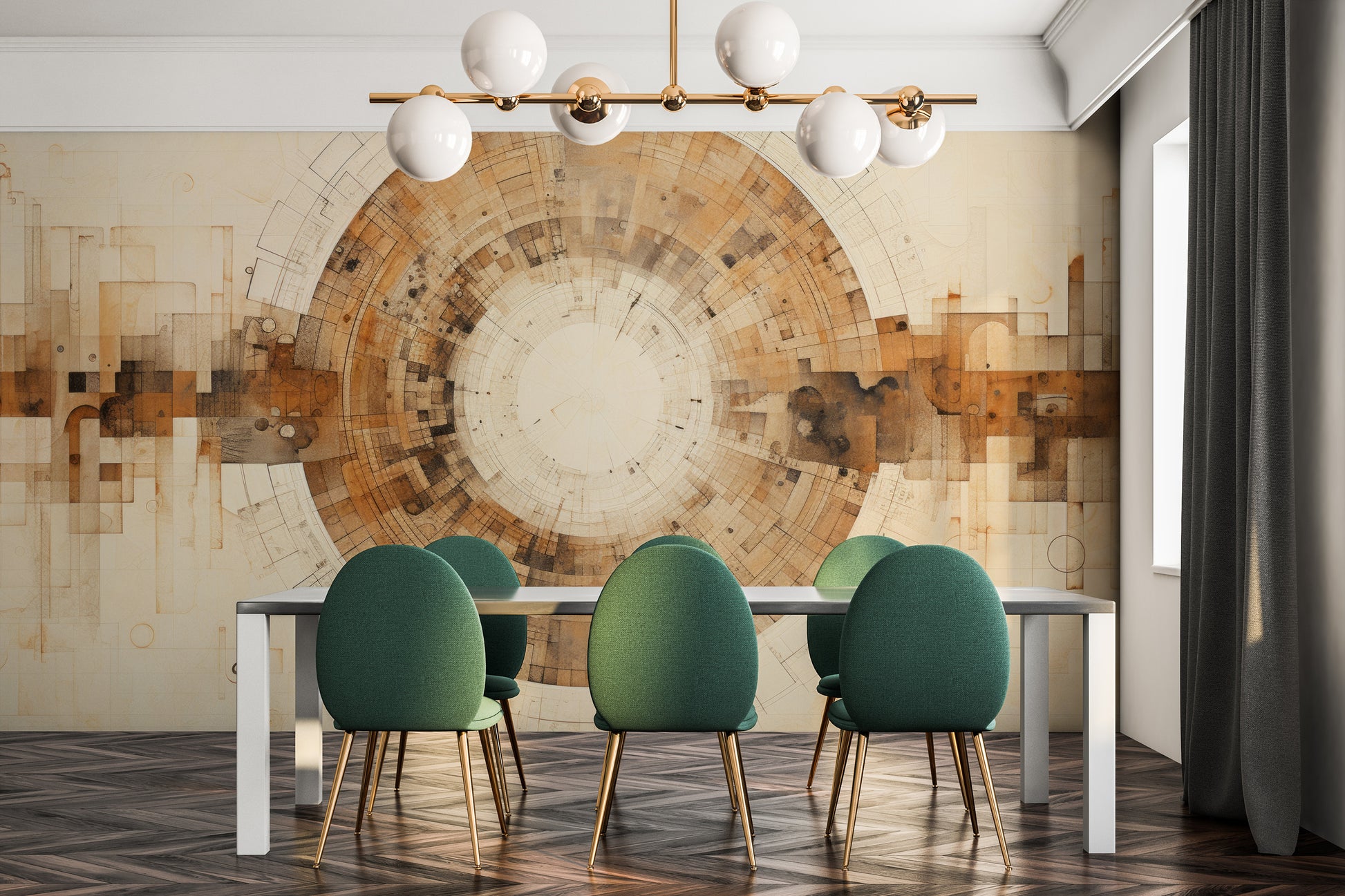 Fototapeta o nazwie INDUSTRIAL REVOLUTION CIRCULARITY użyta w aranzacji wnętrza.