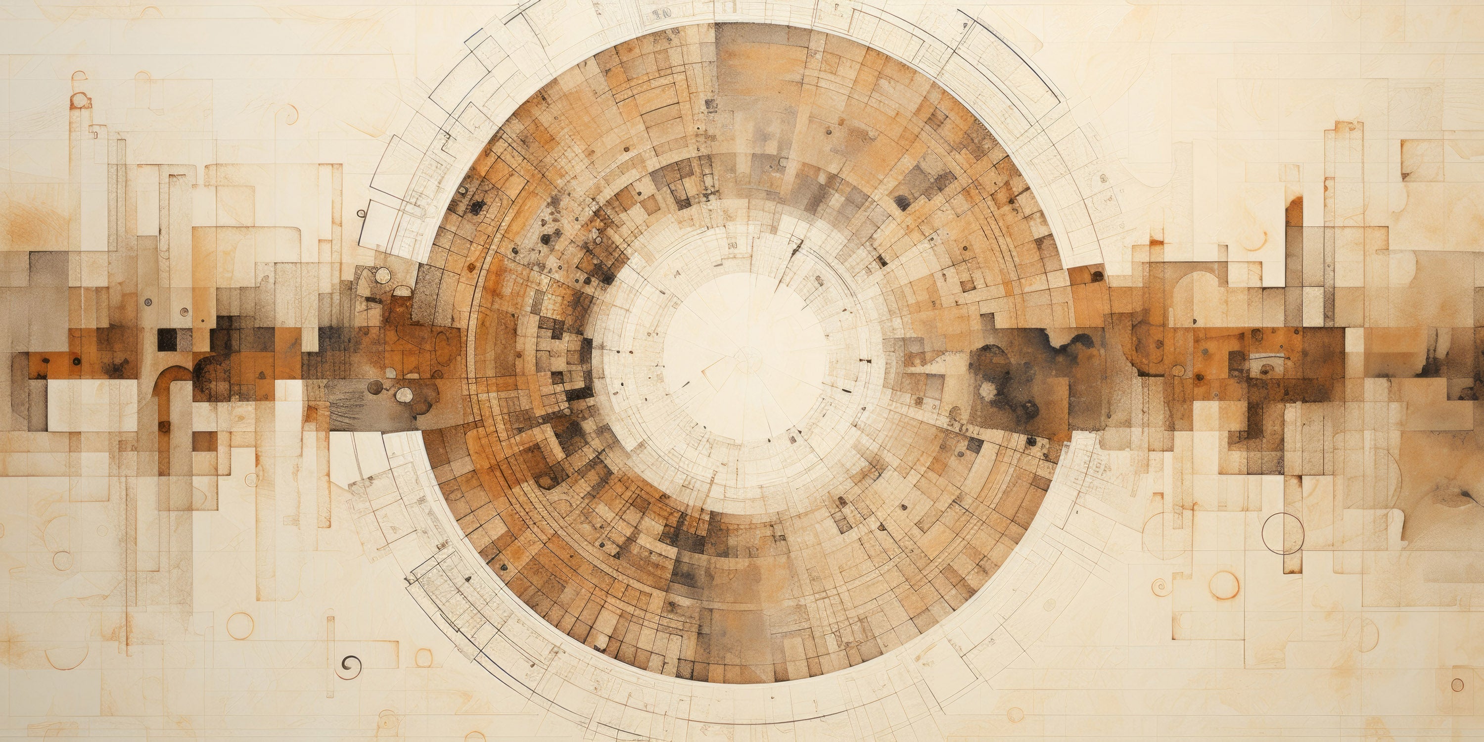 Mustervorschau: Prezentacja całego wzoru fototapety o nazwie INDUSTRIAL REVOLUTION CIRCULARITY