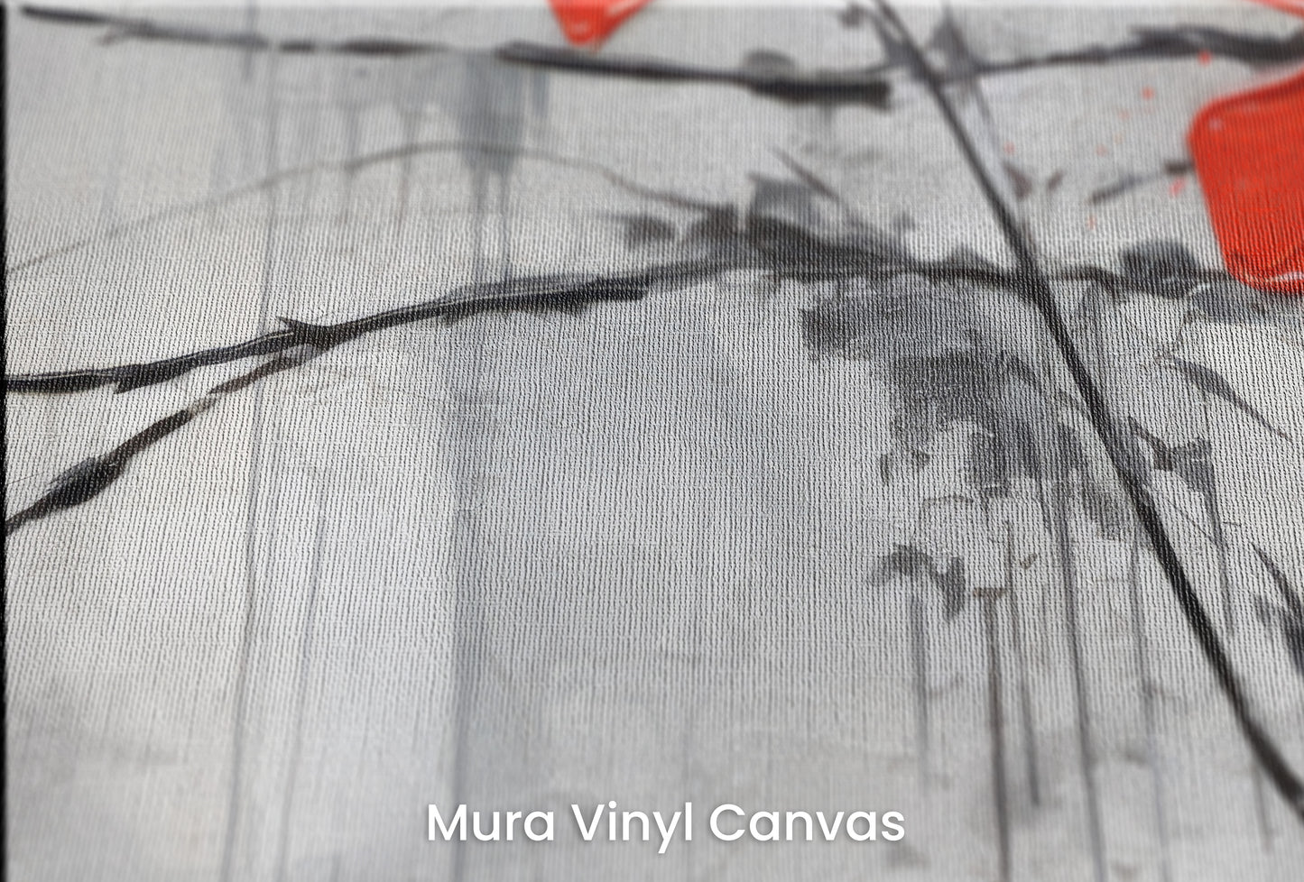 Zbliżenie na artystyczną fototapetę o nazwie STARK CONTRAST CRIMSON na podłożu Mura Vinyl Canvas - faktura naturalnego płótna.