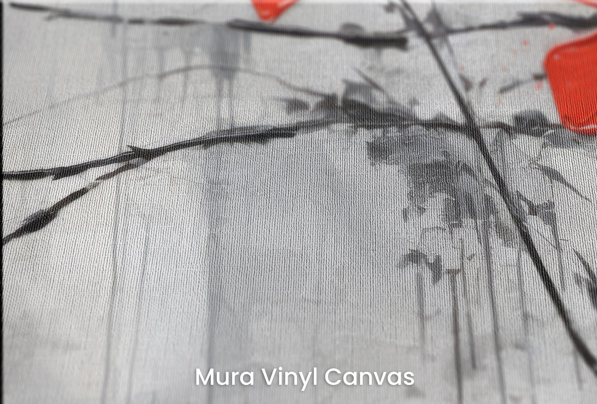 Zbliżenie na artystyczną fototapetę o nazwie STARK CONTRAST CRIMSON na podłożu Mura Vinyl Canvas - faktura naturalnego płótna.