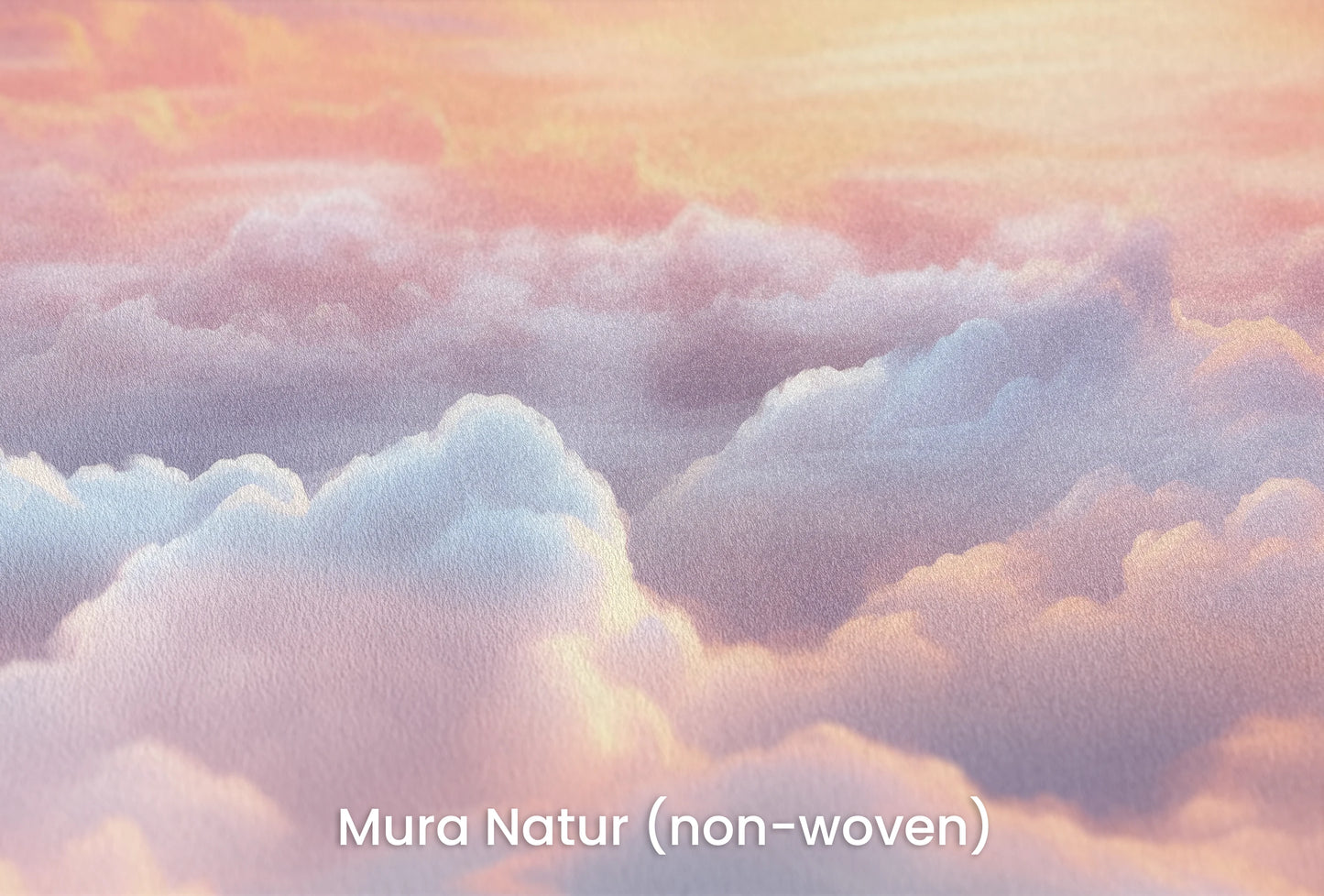 Zbliżenie na artystyczną fototapetę o nazwie Morning's Embrace na podłożu Mura Natur (non-woven) - naturalne i ekologiczne podłoże.