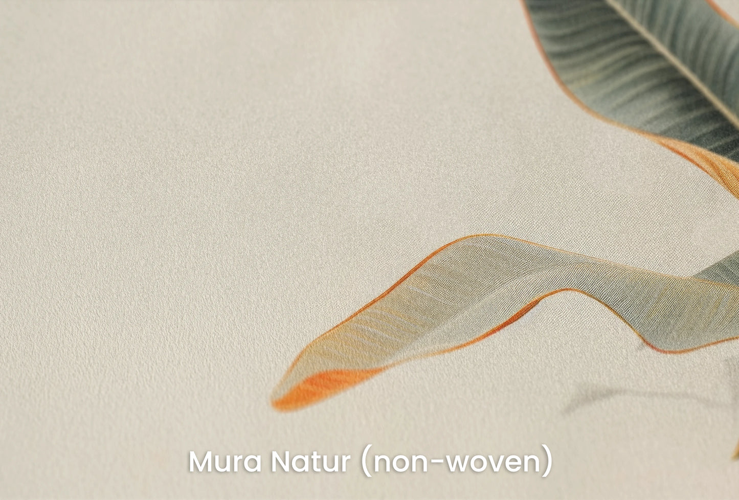 Zbliżenie na artystyczną fototapetę o nazwie Tropical Touch na podłożu Mura Natur (non-woven) - naturalne i ekologiczne podłoże.