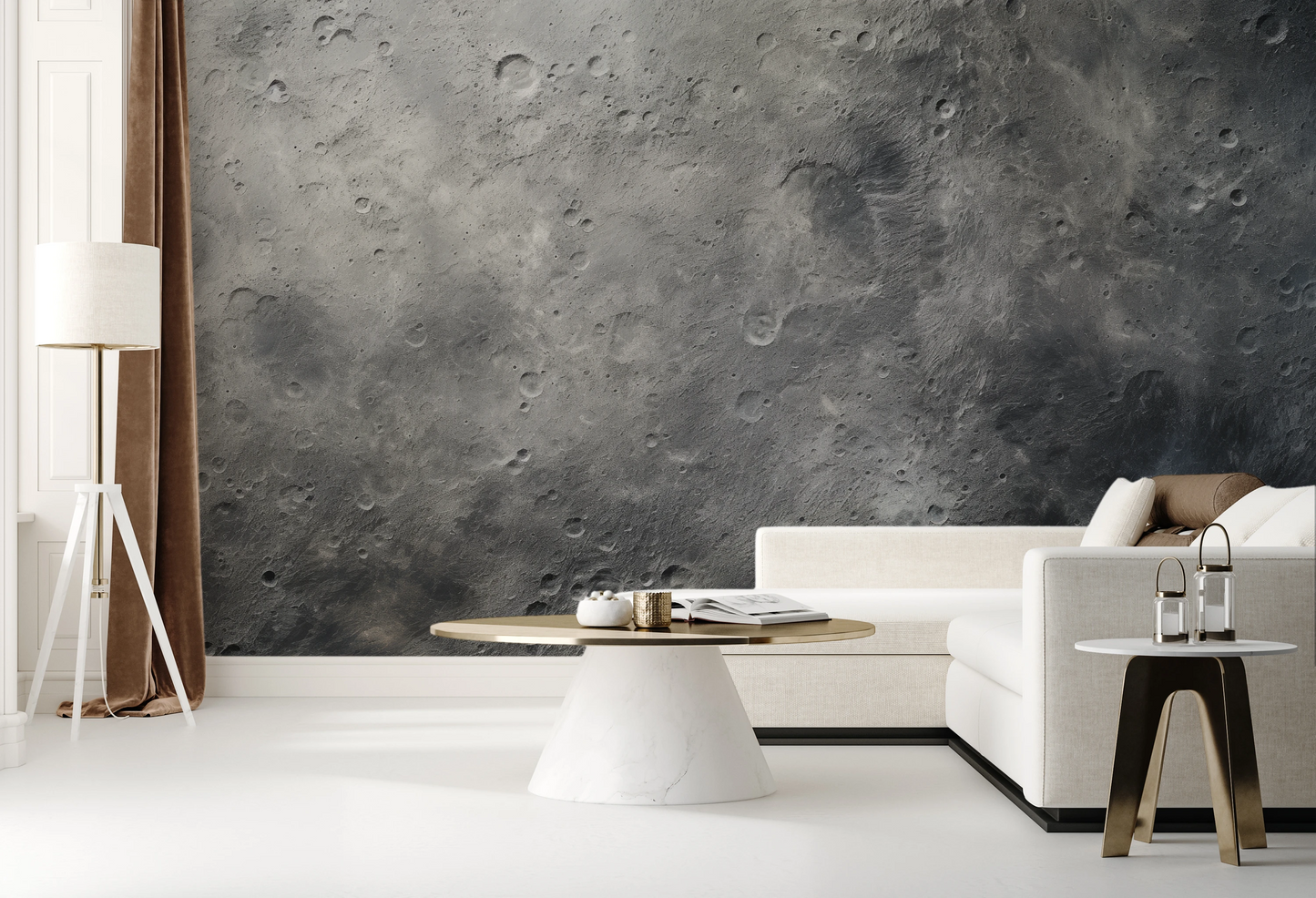 Fototapeta o nazwie Monochrome Moon użyta w aranzacji wnętrza.