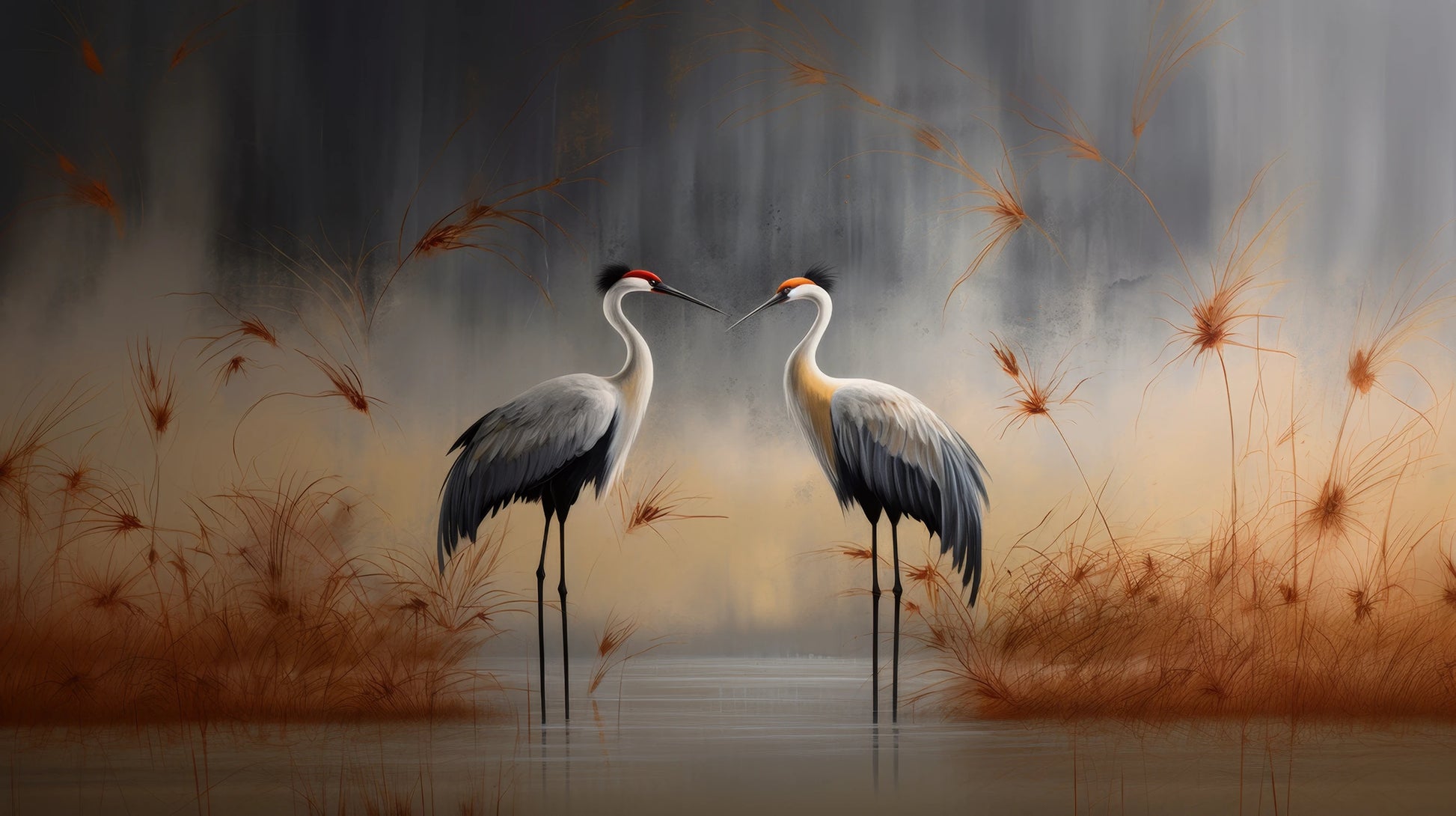 Prezentacja całego wzoru fototapety o nazwie Elegance in Red