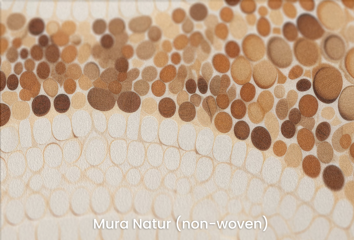 Zbliżenie na artystyczną fototapetę o nazwie WOODEN WAVES MOSAIC na podłożu Mura Natur (non-woven) - naturalne i ekologiczne podłoże.