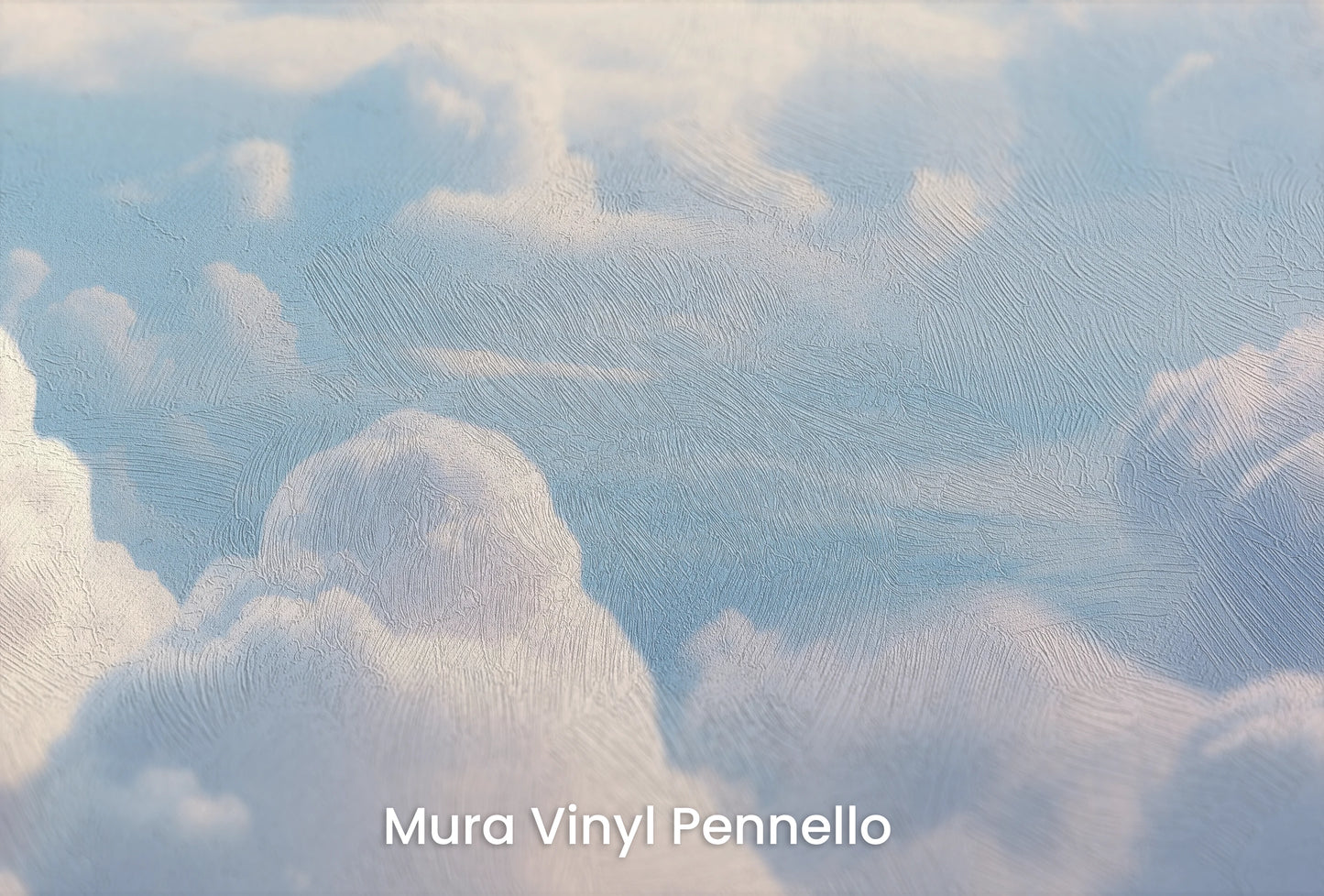 Zbliżenie na artystyczną fototapetę o nazwie Ethereal Glow na podłożu Mura Vinyl Pennello - faktura pociągnięć pędzla malarskiego.