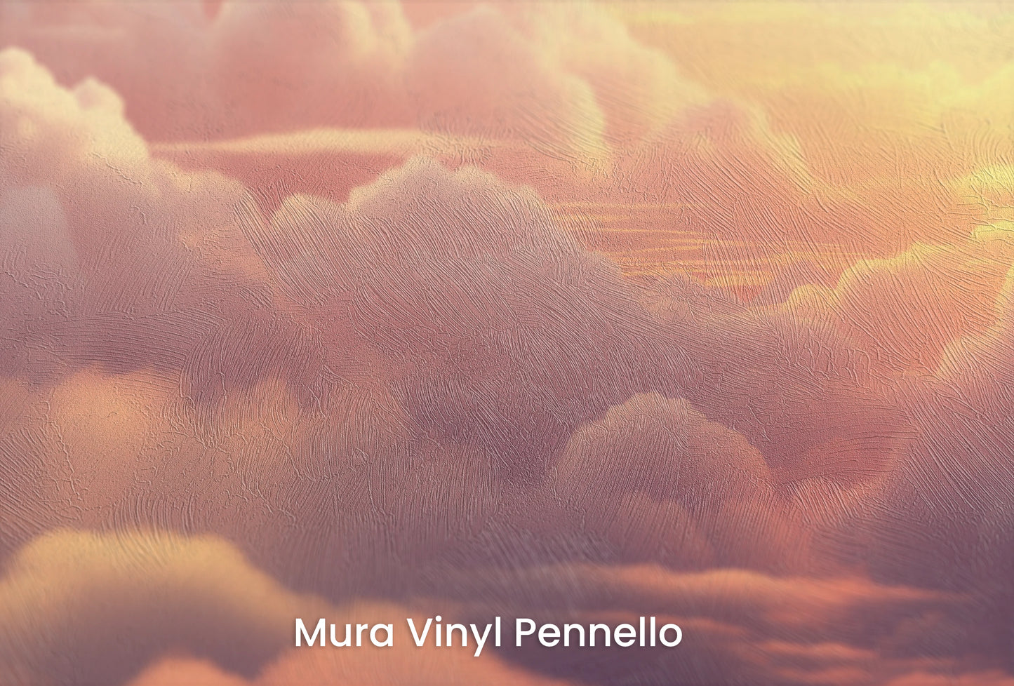 Zbliżenie na artystyczną fototapetę o nazwie Azure Dream na podłożu Mura Vinyl Pennello - faktura pociągnięć pędzla malarskiego.