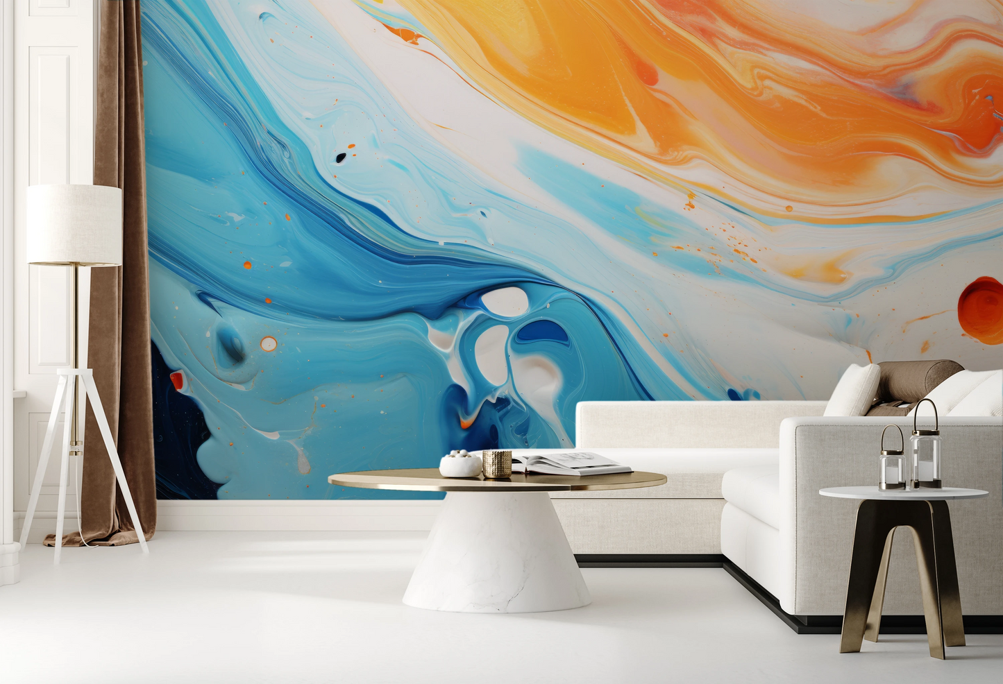 Fototapeta malowana o nazwie Solar Flare #2 pokazana w aranżacji wnętrza.