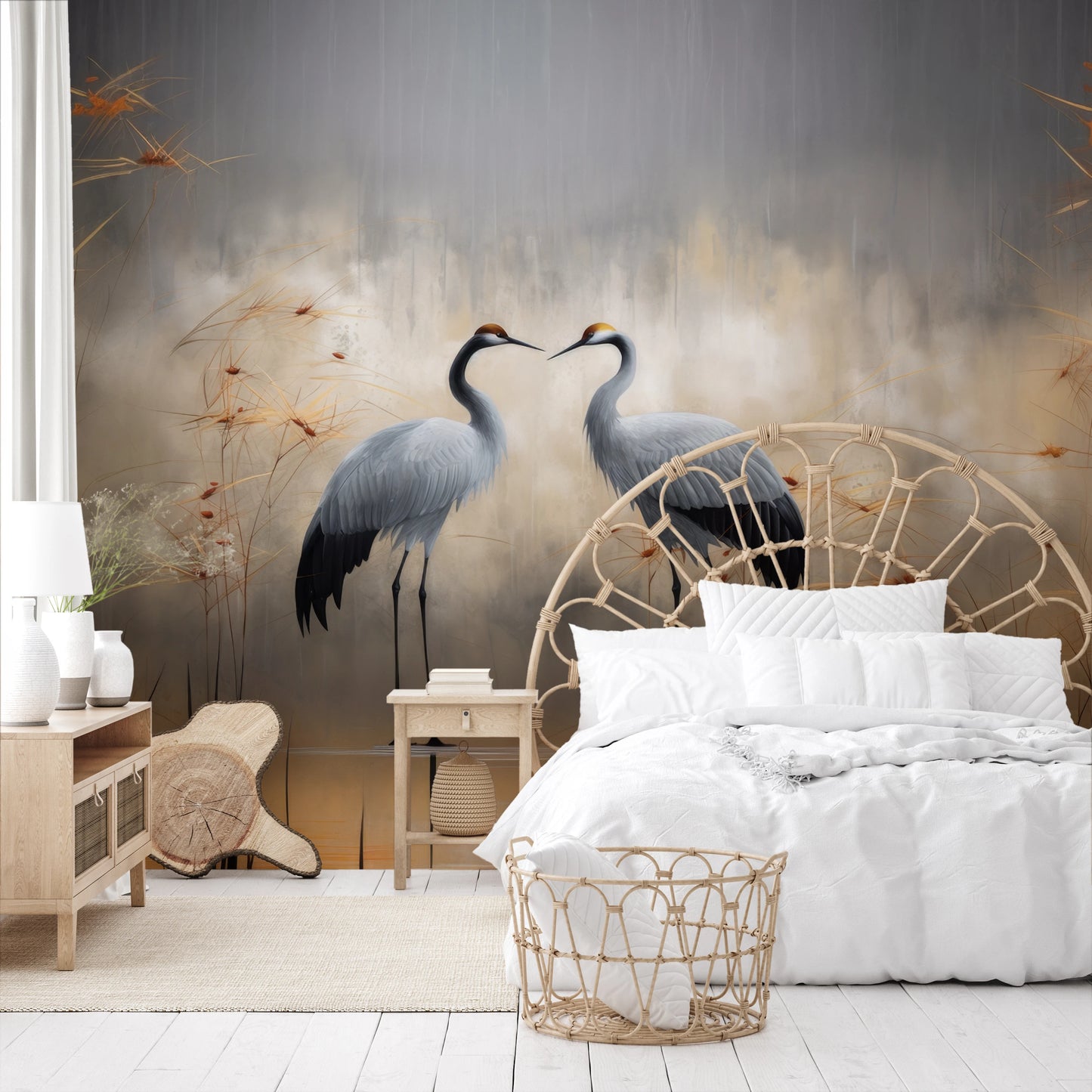 Fototapeta malowana o nazwie Twilight Serenity pokazana w aranżacji wnętrza.