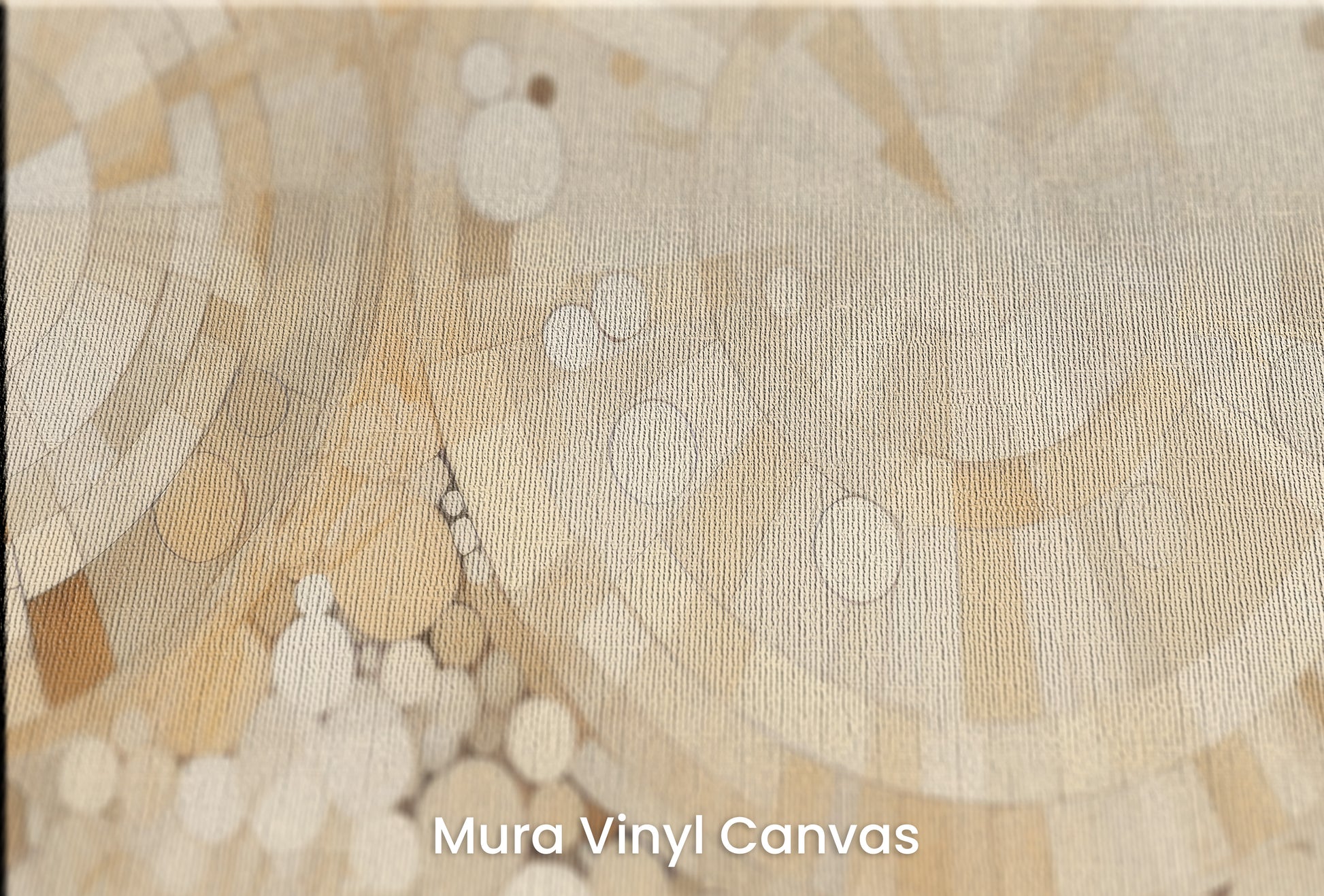 Zbliżenie na artystyczną fototapetę o nazwie SUNSTONE RADIANCE PATTERN na podłożu Mura Vinyl Canvas - faktura naturalnego płótna.