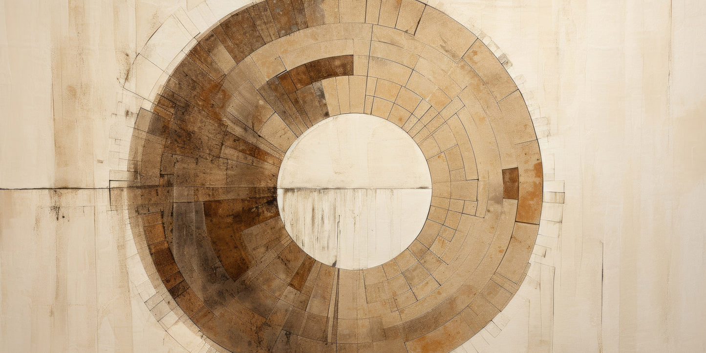 Prezentacja całego wzoru fototapety o nazwie ANCIENT SUNDIAL ILLUSION