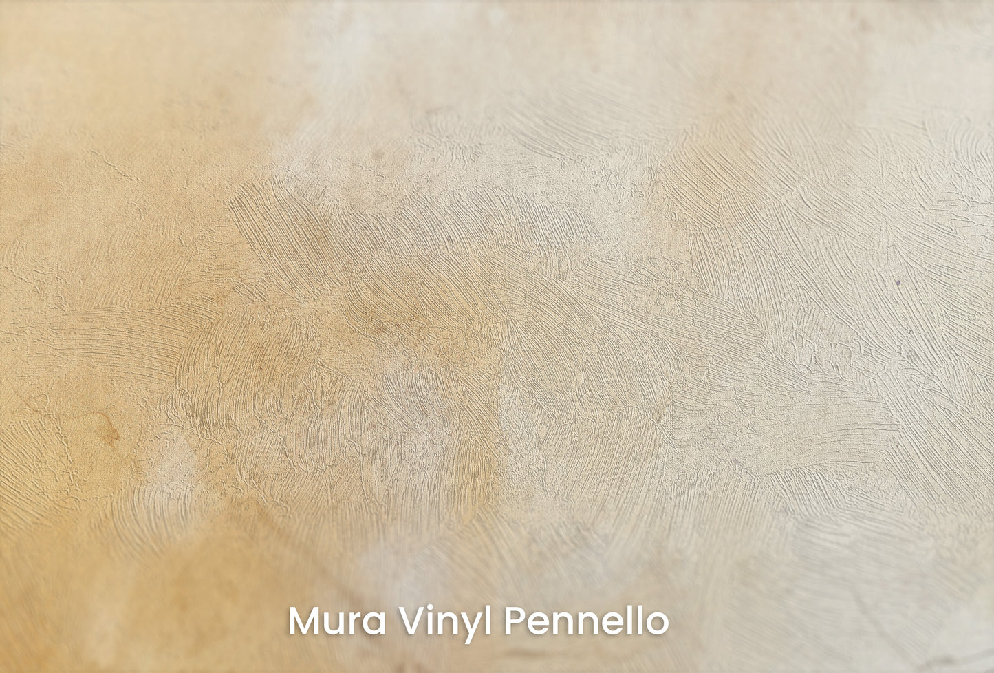 Zbliżenie na artystyczną fototapetę o nazwie VINTAGE PARCHMENT na podłożu Mura Vinyl Pennello - faktura pociągnięć pędzla malarskiego.
