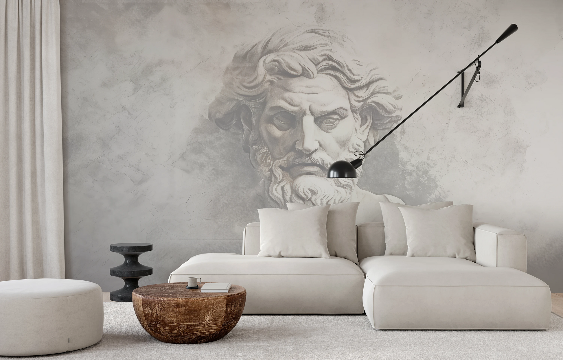 Wzór fototapety o nazwie Zeus's Majesty pokazanej w kontekście pomieszczenia.