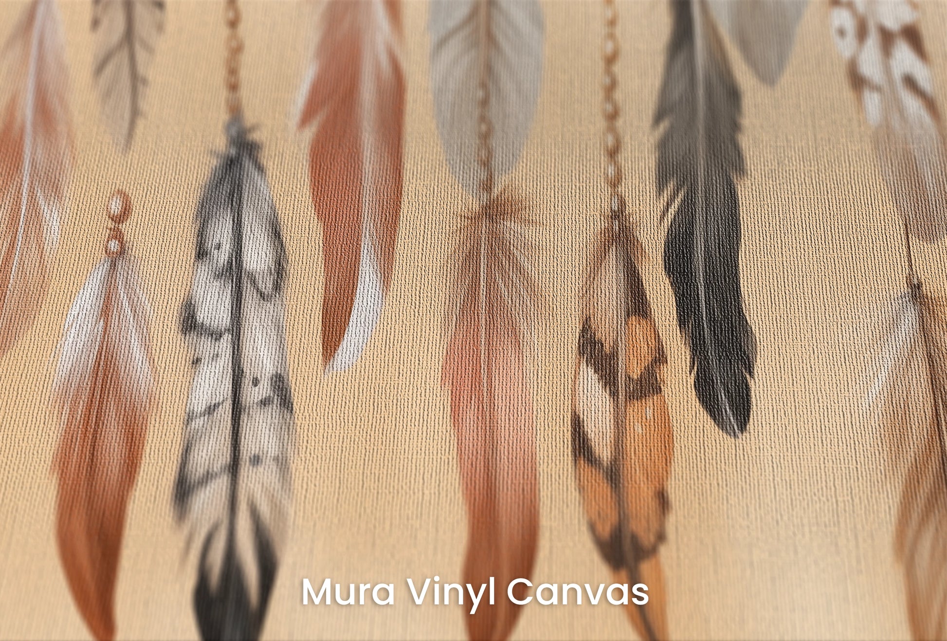 Zbliżenie na artystyczną fototapetę o nazwie Hushed Elegance na podłożu Mura Vinyl Canvas - faktura naturalnego płótna.