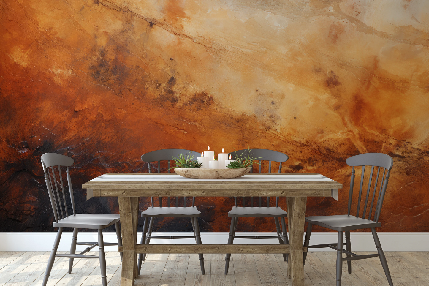 Fototapeta artystyczna o nazwie Martian Winds pokazana w aranżacji wnętrza.