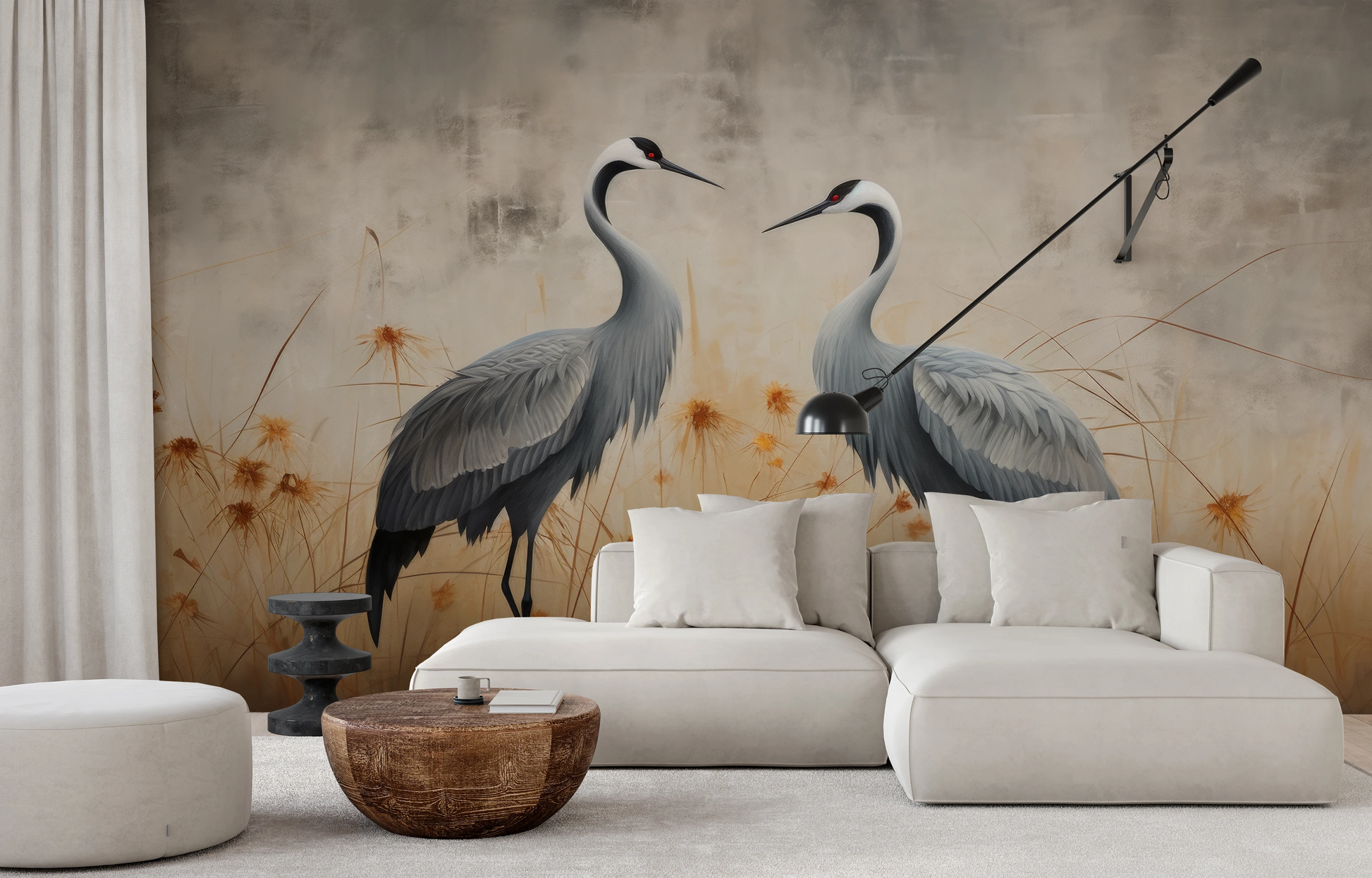 Fototapeta malowana o nazwie Morning Calm pokazana w aranżacji wnętrza.