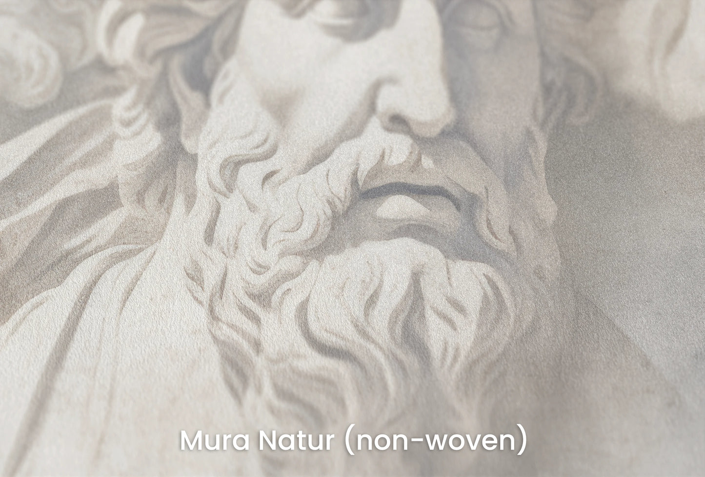 Zbliżenie na artystyczną fototapetę o nazwie Meditation of Heraclitus na podłożu Mura Natur (non-woven) - naturalne i ekologiczne podłoże.