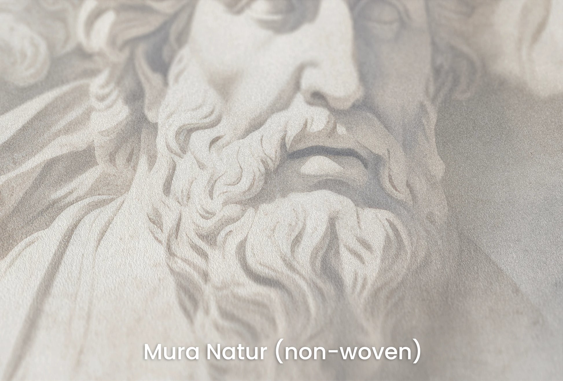 Zbliżenie na artystyczną fototapetę o nazwie Meditation of Heraclitus na podłożu Mura Natur (non-woven) - naturalne i ekologiczne podłoże.